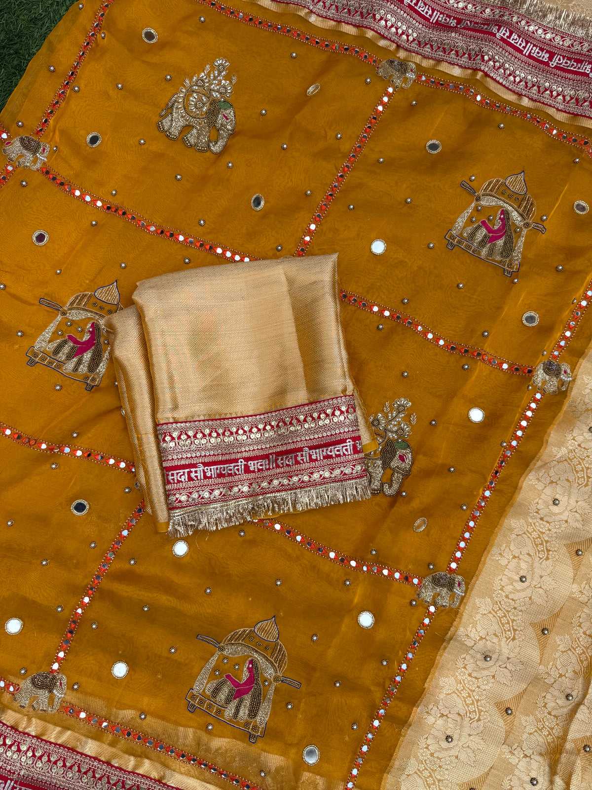 Genda Phool - Pure Tissue Silk Saree