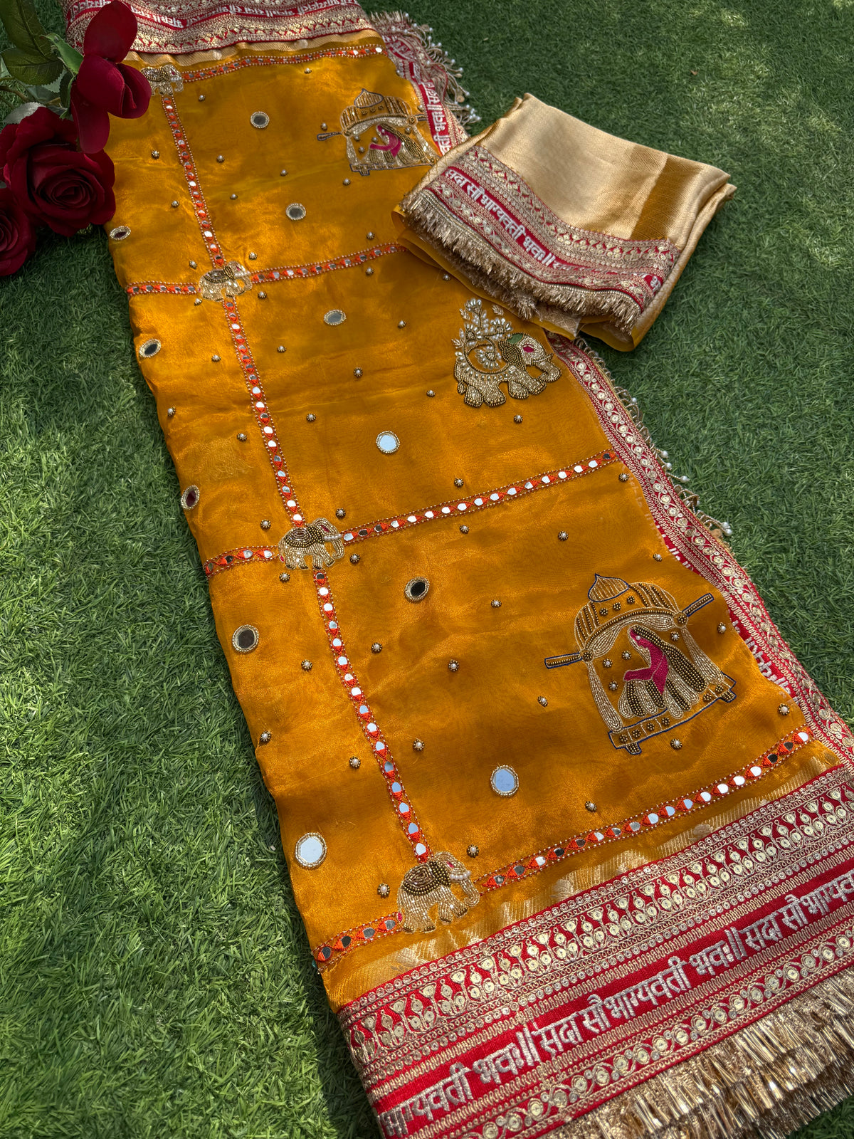Genda Phool - Pure Tissue Silk Saree
