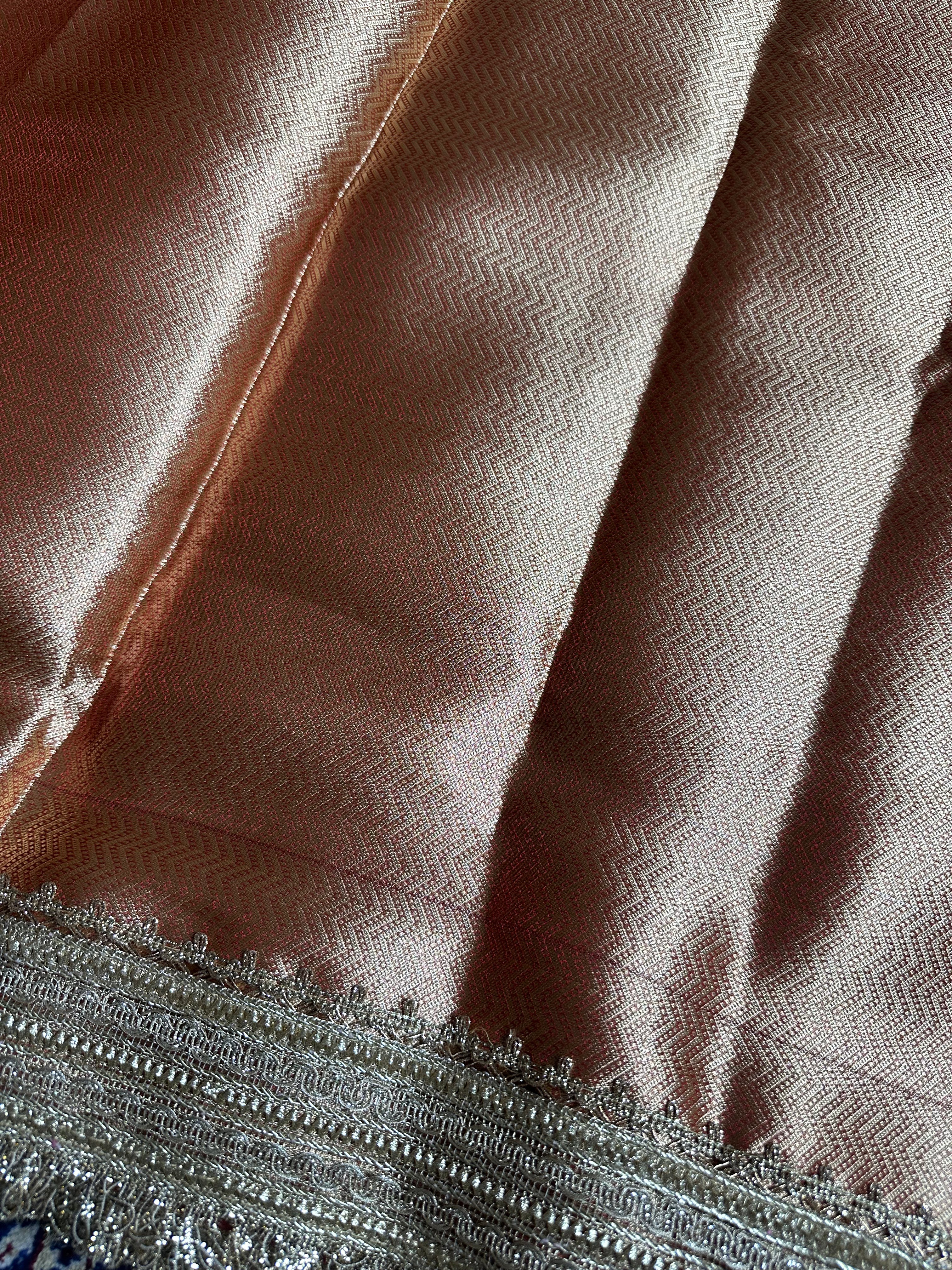 Sindoor-Ratna Gulbahaar - Pure Tissue Silk Saree With Hand Embroidery