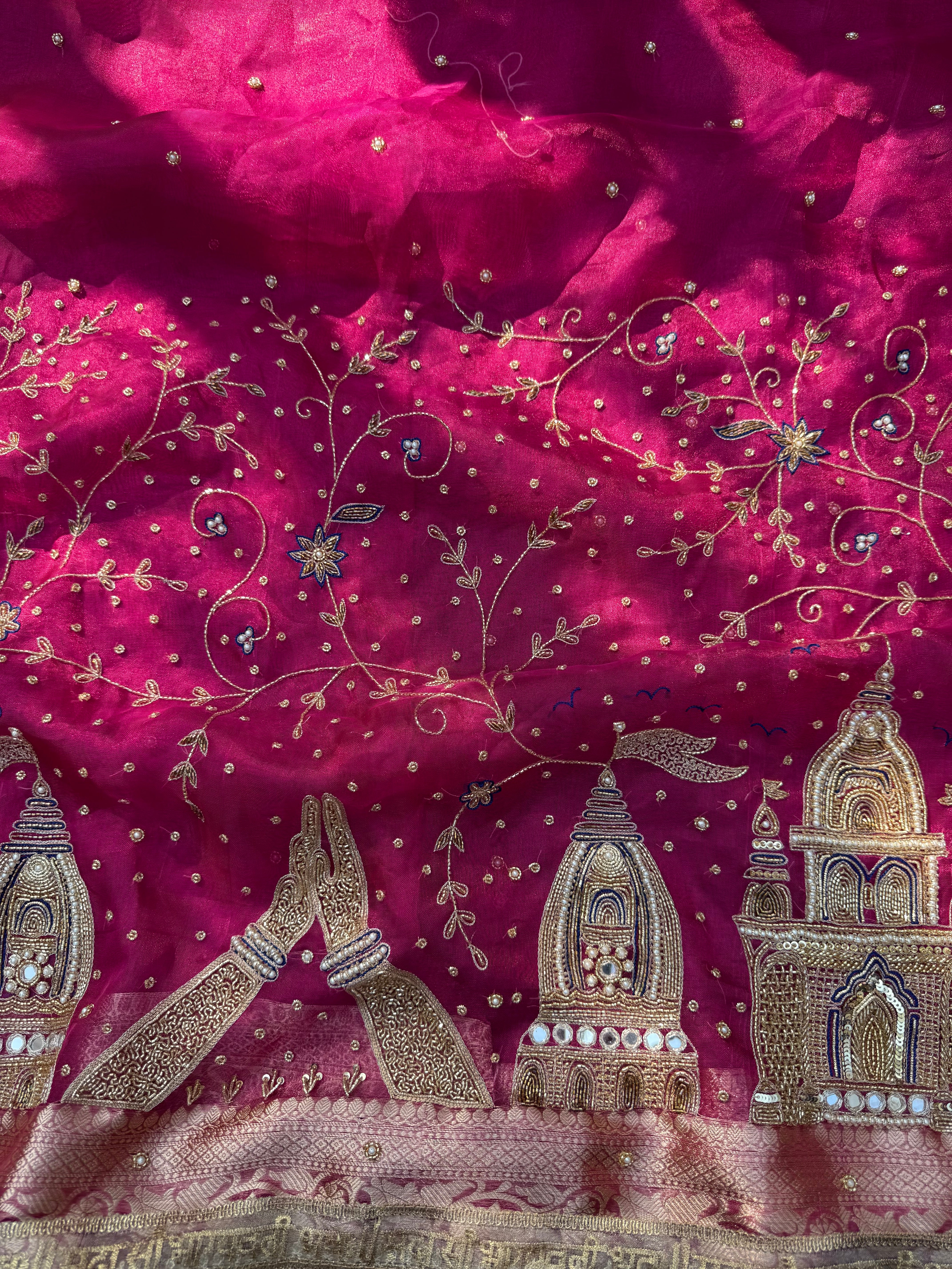 Ek Shaam Banaras K Ghat Pe - Pure Tissue Silk Saree With Hand Embroidery