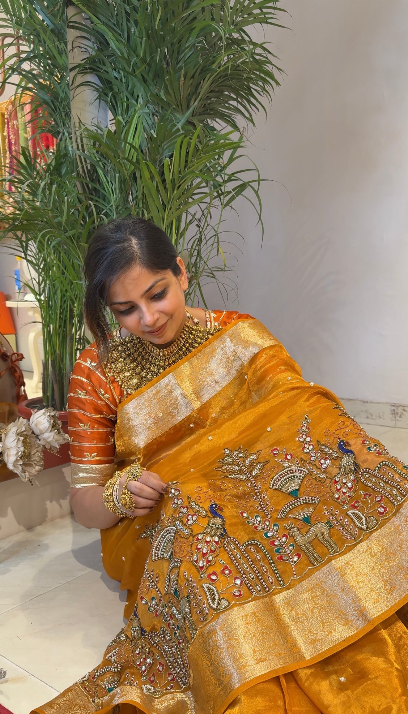 Bihari Bride Saree - With Brocade Blouse
