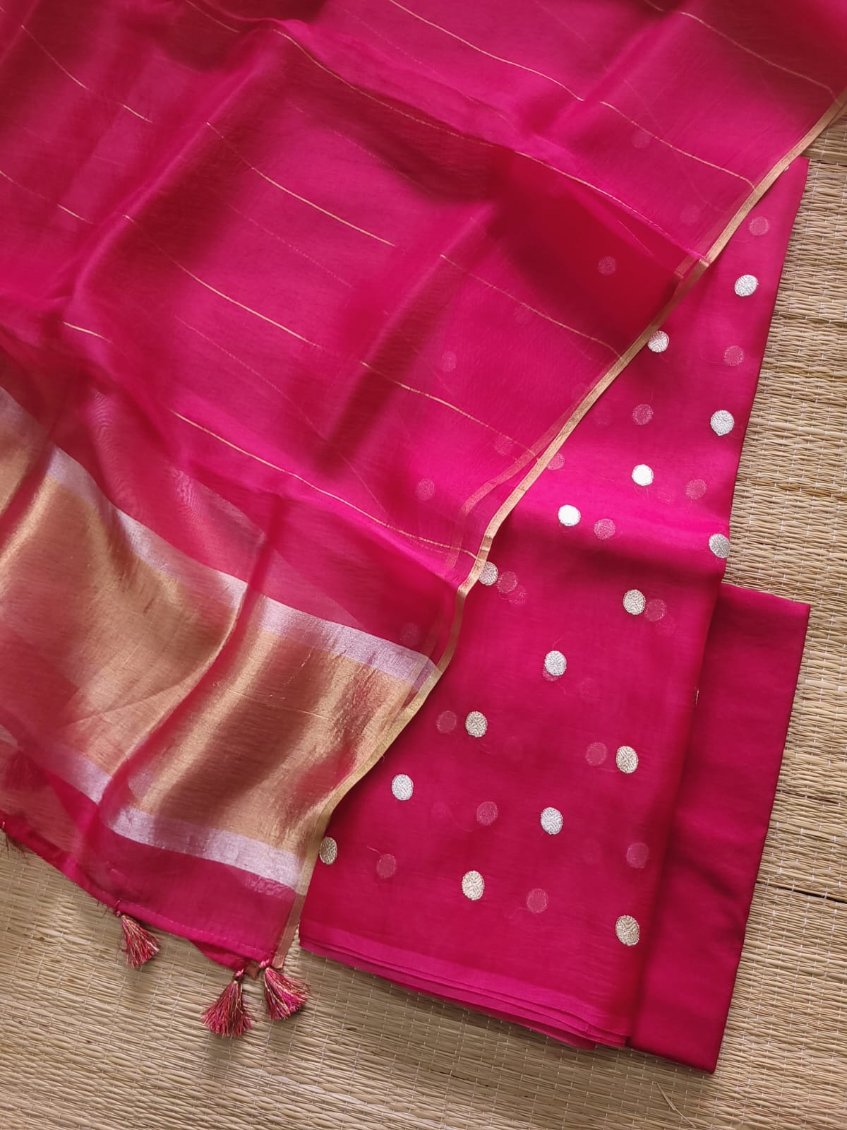 EXCLUSIVE BANARASI PURE ORGANZA SILK SUIT SET
