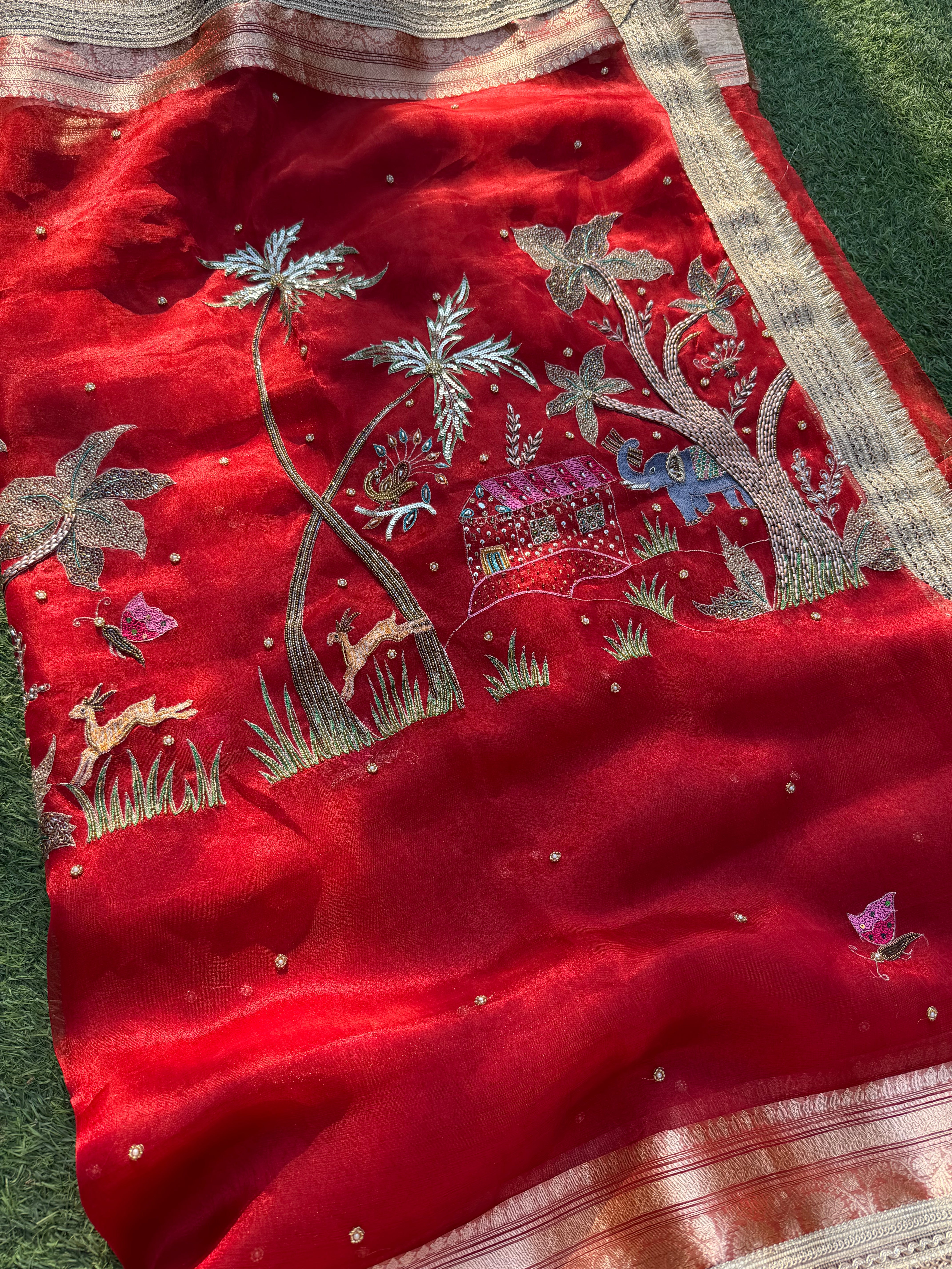 Handwoven Pure Tissue Silk Saree