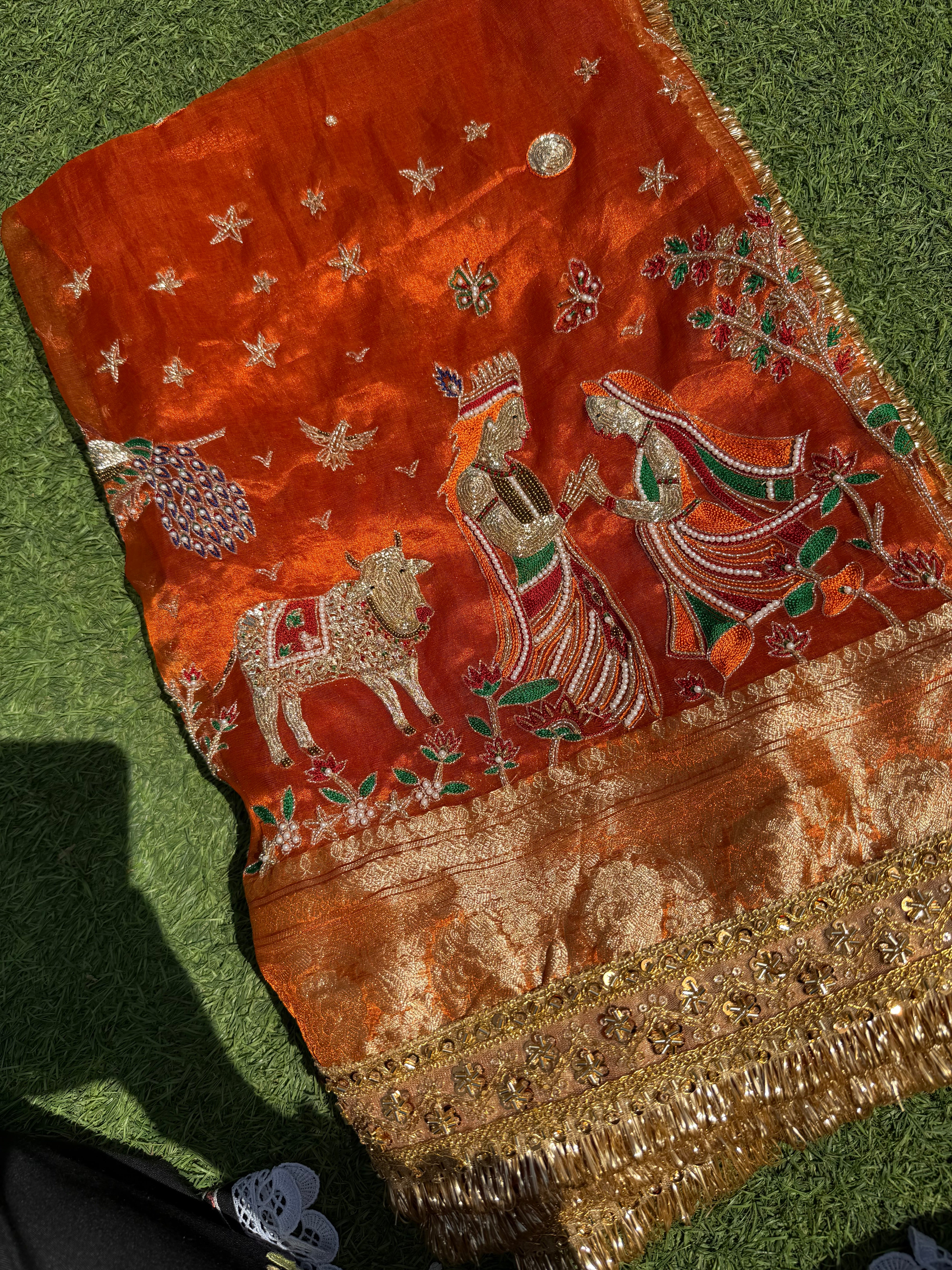 Radhe Krishan Pure Tissue Silk Saree