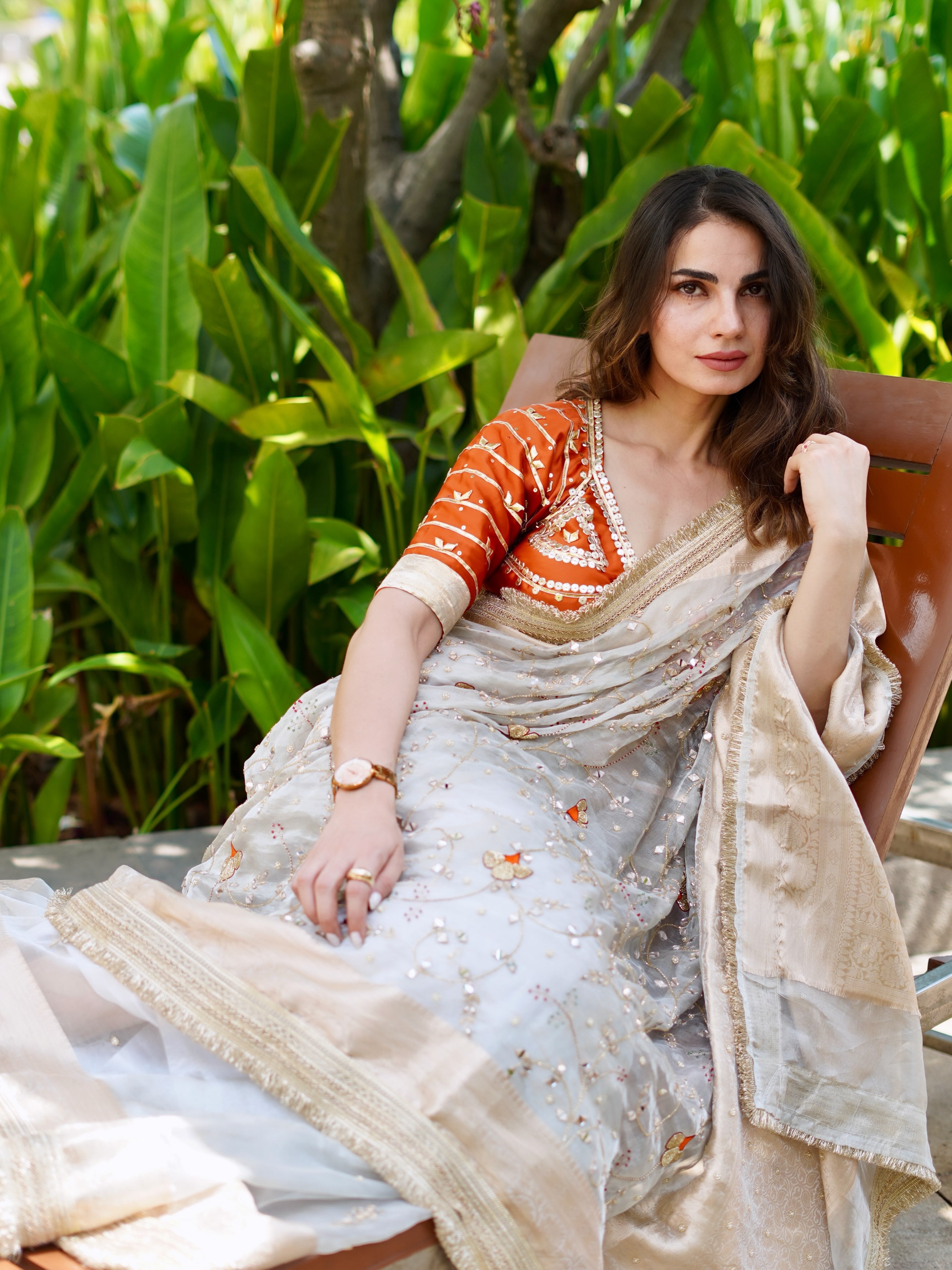 Nikita Malik - Pure Gold Tissue Silk Banarasi Saree
