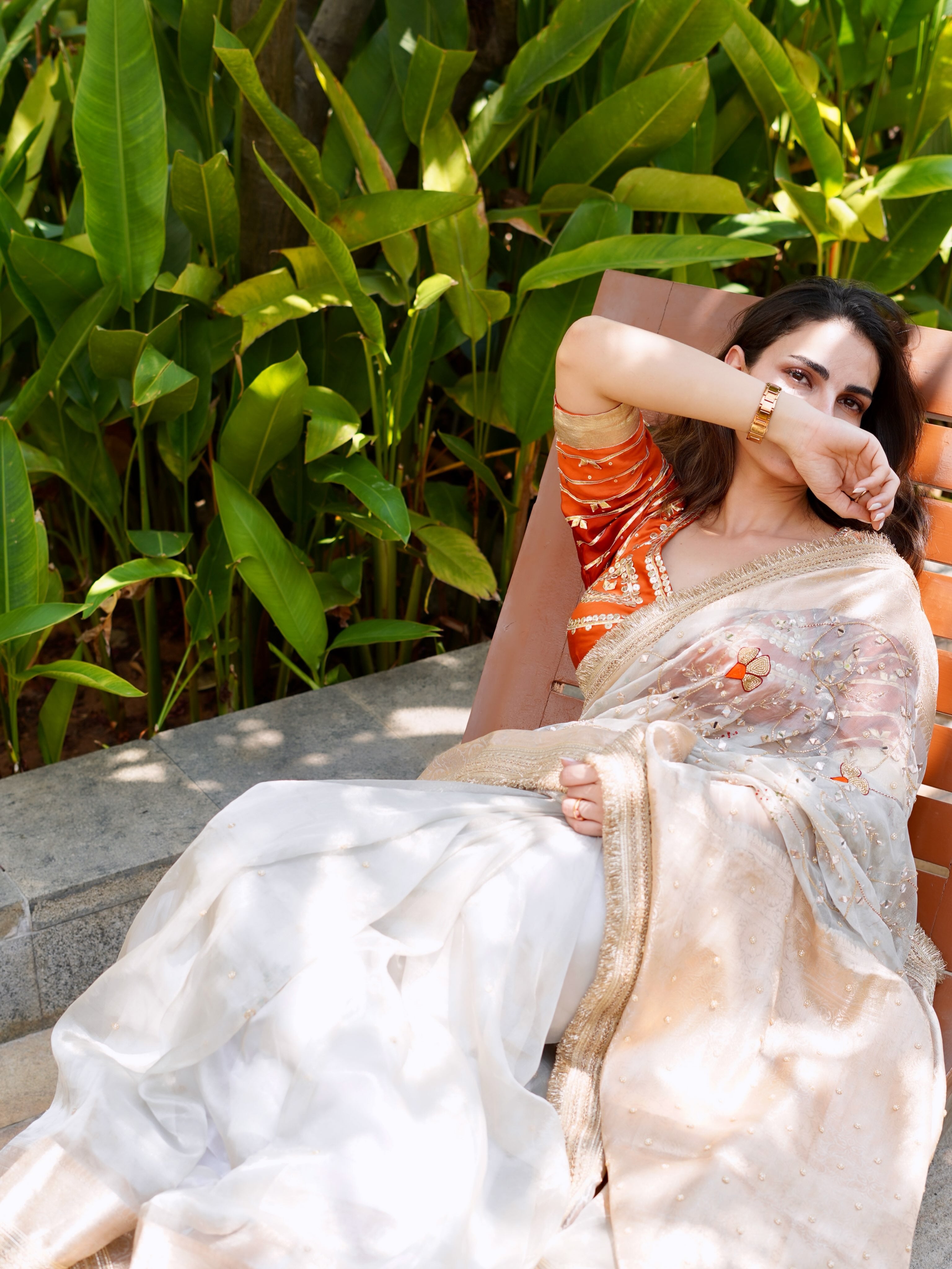 Nikita Malik - Pure Gold Tissue Silk Banarasi Saree