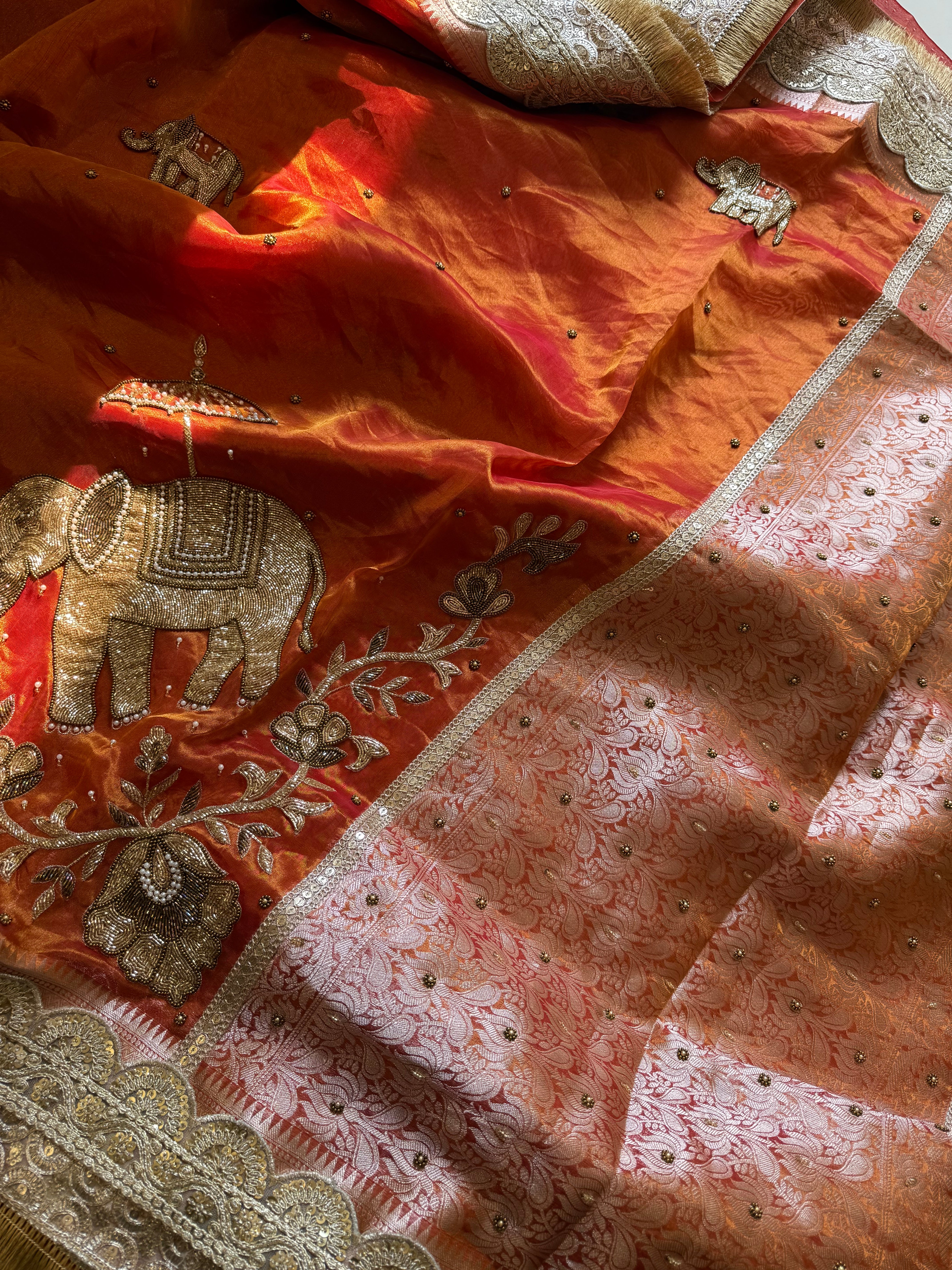 Roke Waali Sarees - Pure Tissue Silk Saree
