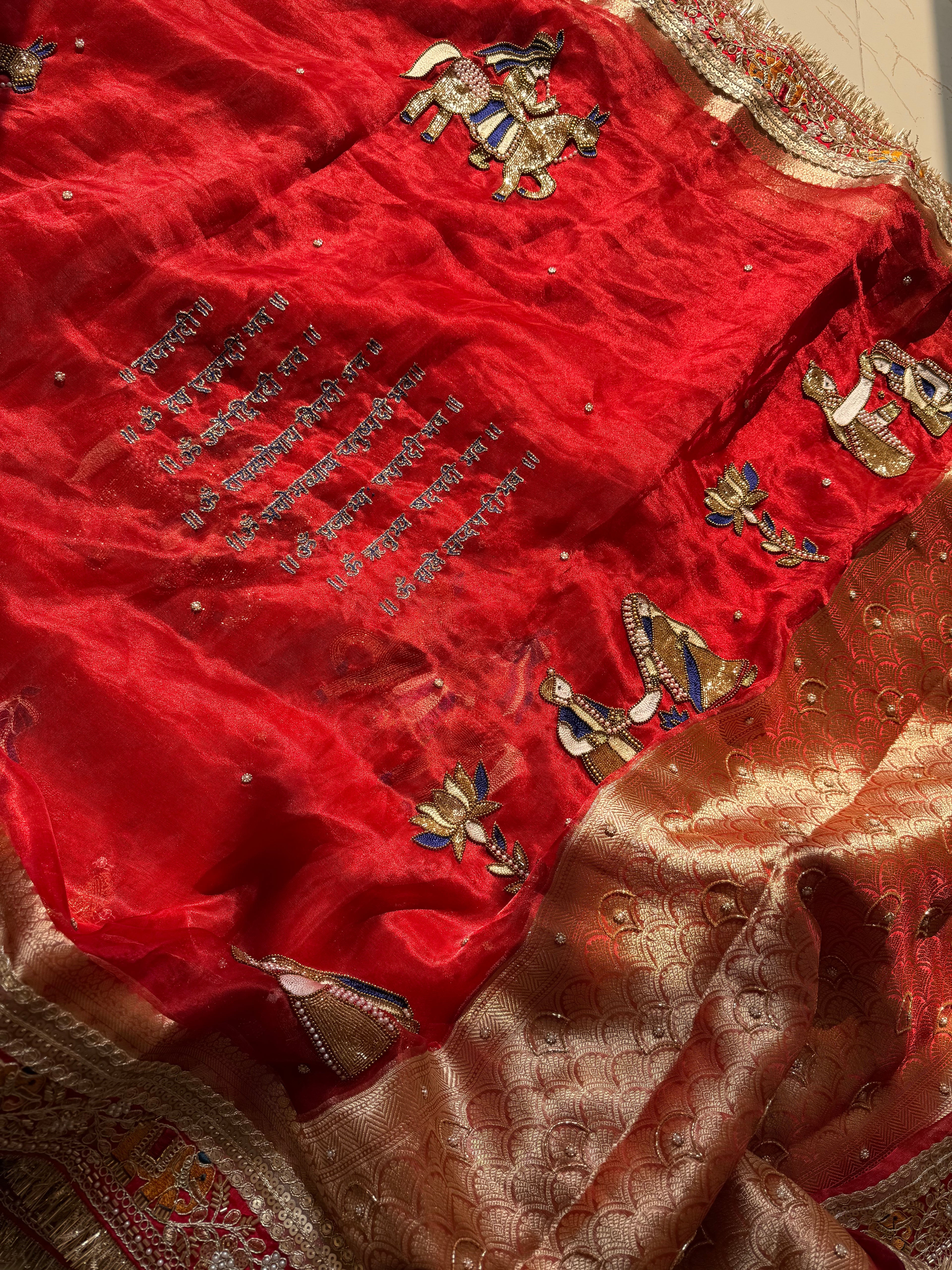 Saat Vachan Waali Saree - Pure Tissue Silk Saree With Hand Embroidery