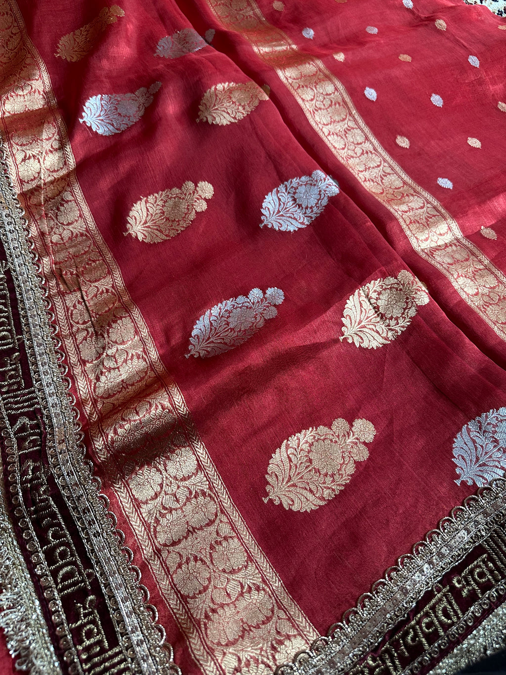 Pure Tissue Silk Saree With Kaduwa Booti