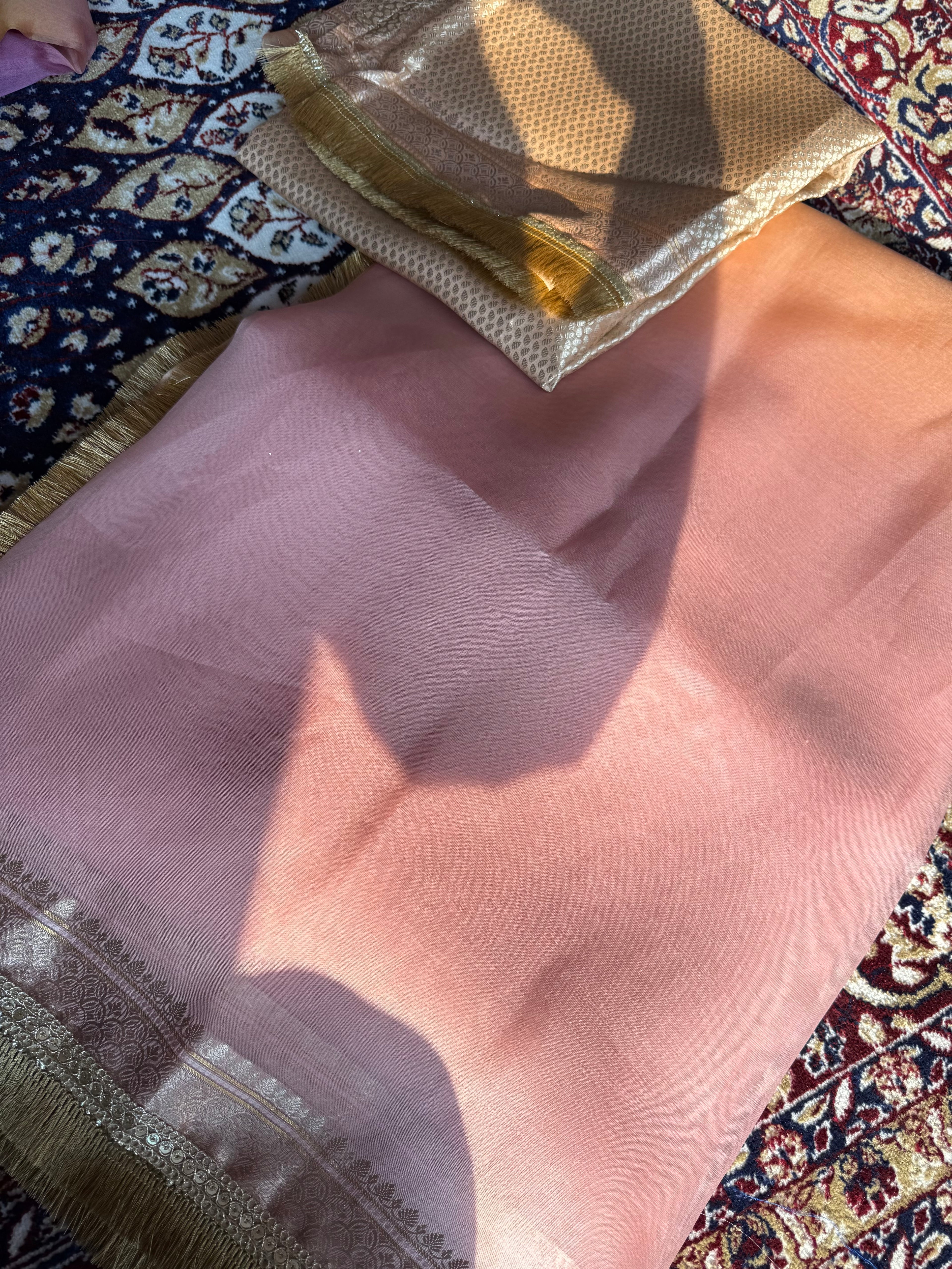Chaandni — Pure Banarasi Organza Silk Saree in Ombré Shade