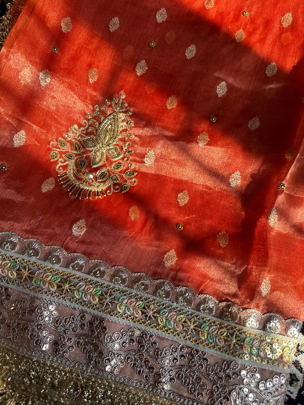 Pure Tissue Silk Saree With Kaduwa Booti