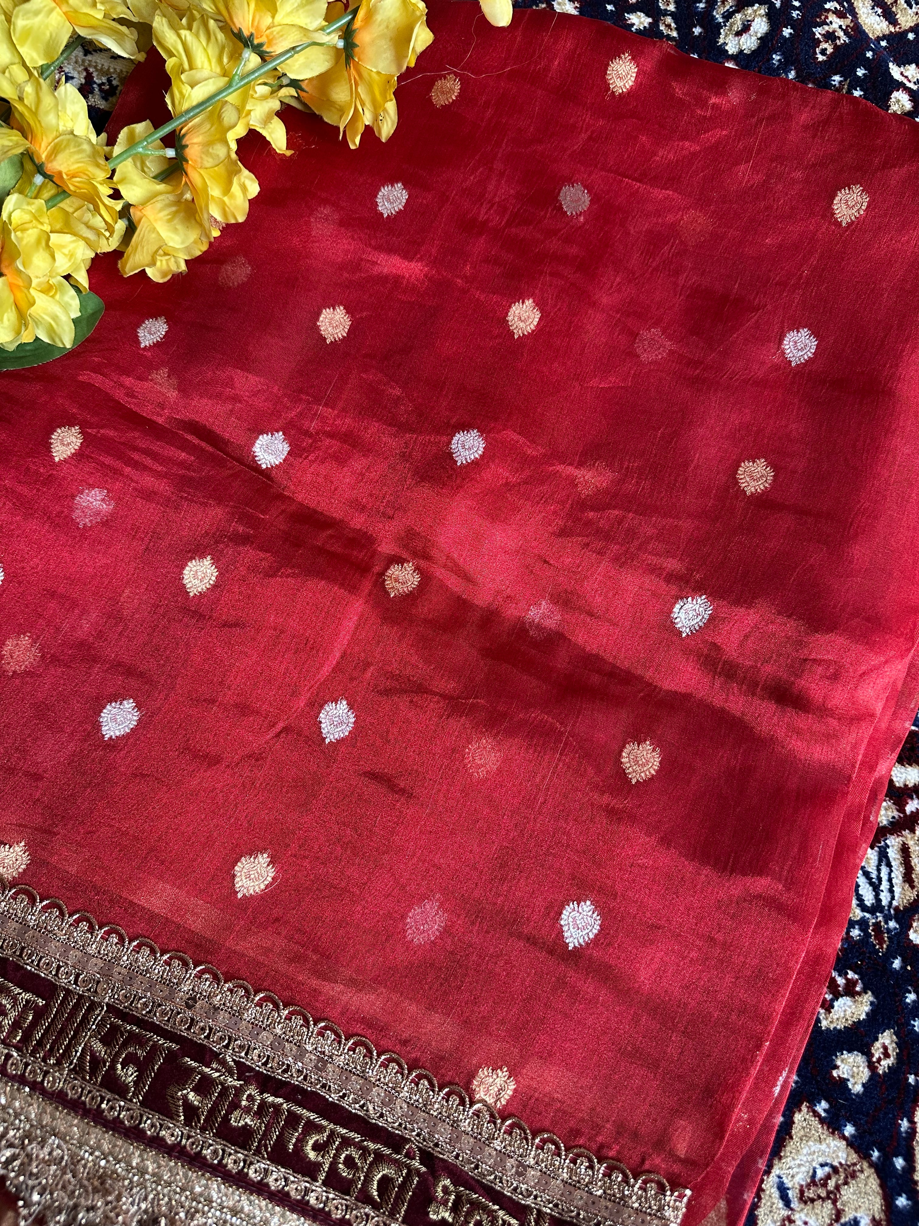 Pure Tissue Silk Saree With Kaduwa Booti