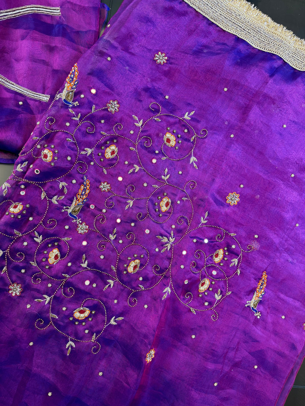 Jamuni Jadoo - Pure Tissue Silk Saree With Hand Embroidery