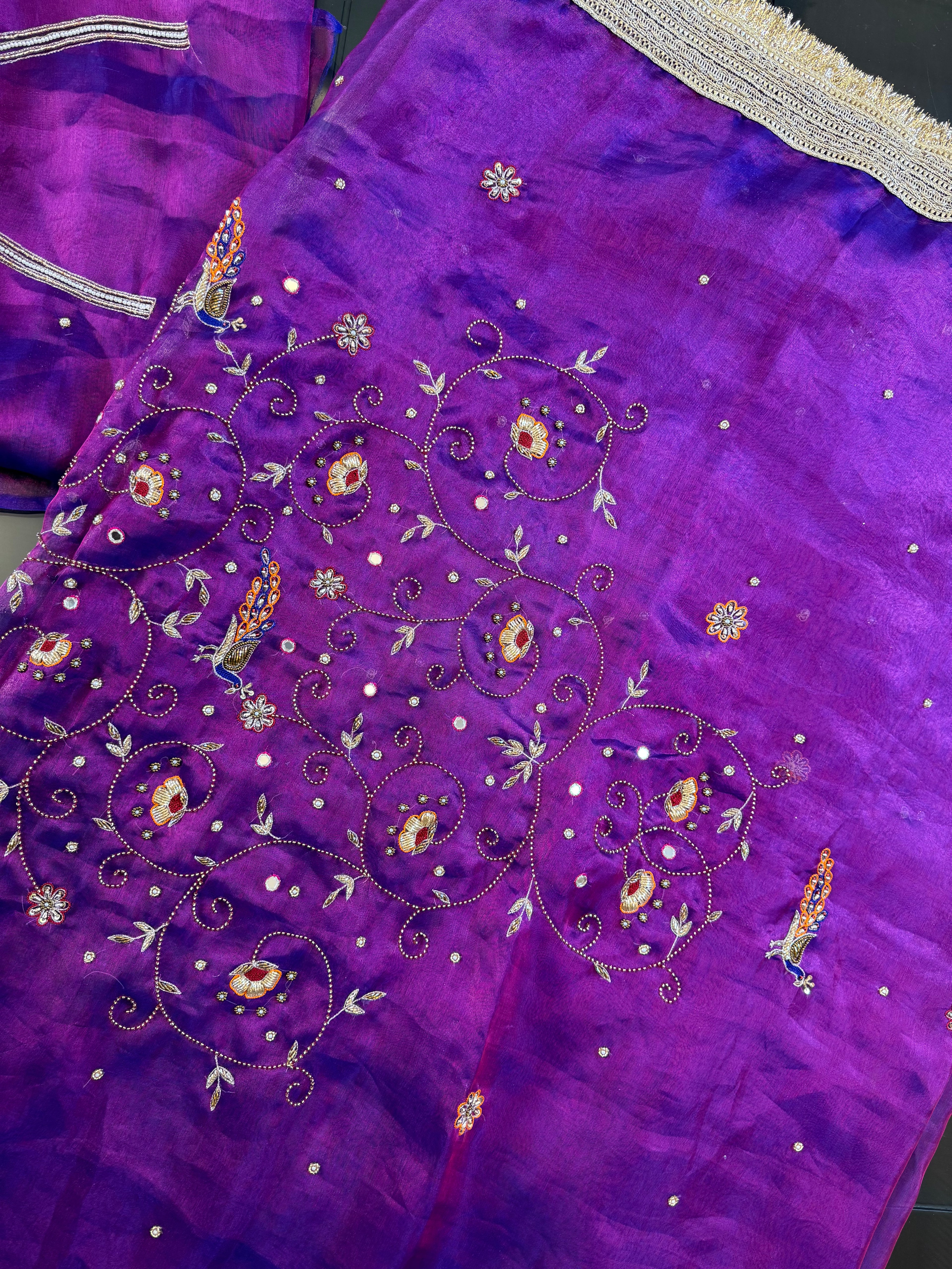Jamuni Jadoo - Pure Tissue Silk Saree With Hand Embroidery