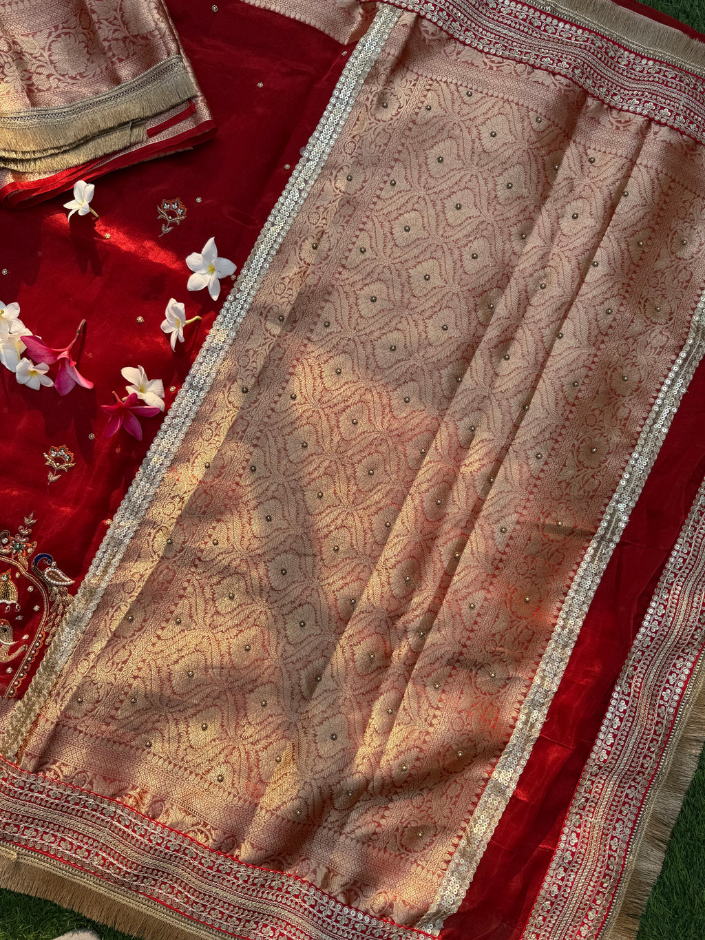GajRaj - Pure Tissue Silk Saree With Hand Embroidery