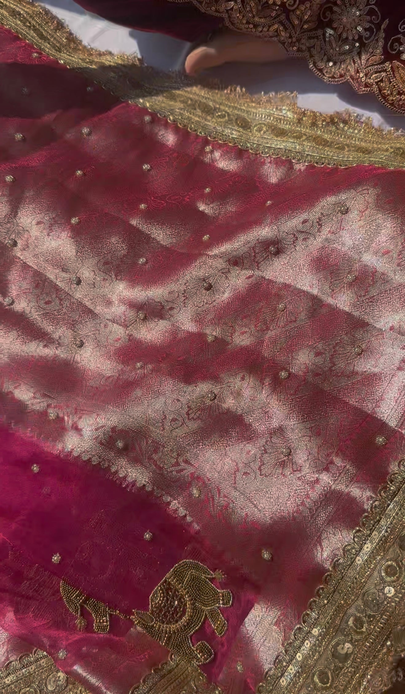 Shaadi Ka Sandook - Pink Pure Tissue Silk Saree With Hand Embroidery