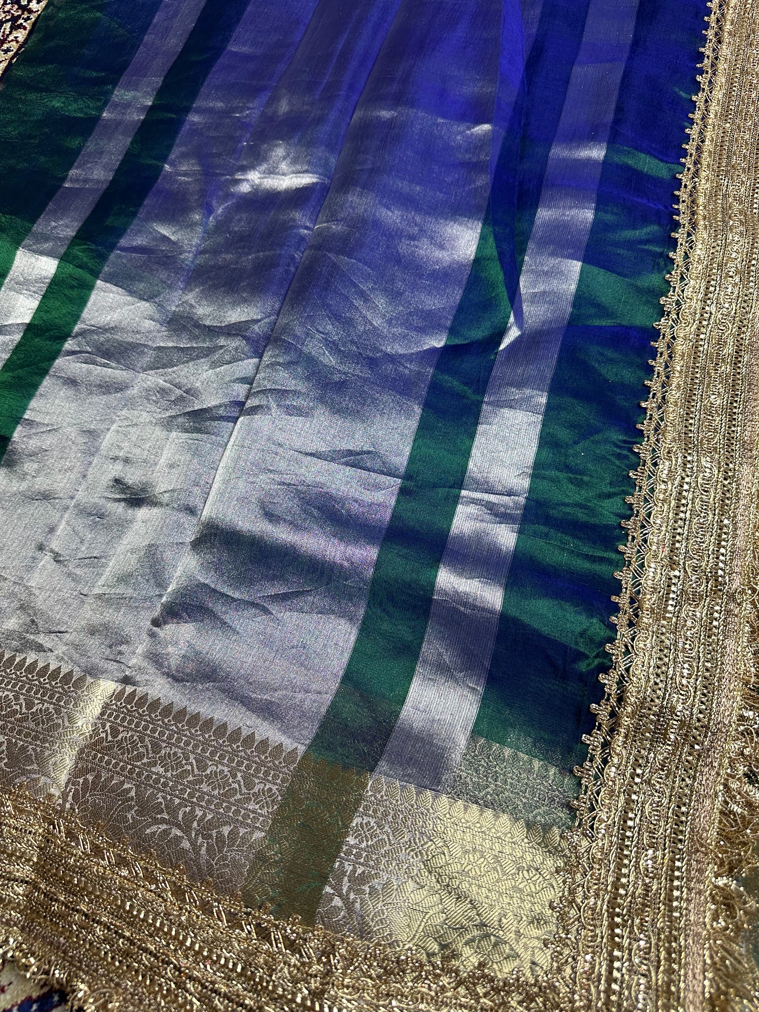 Mayuri Prabha Dhup Chaao Gulbahaar - Pure Tissue Silk Saree With Hand Embroidery