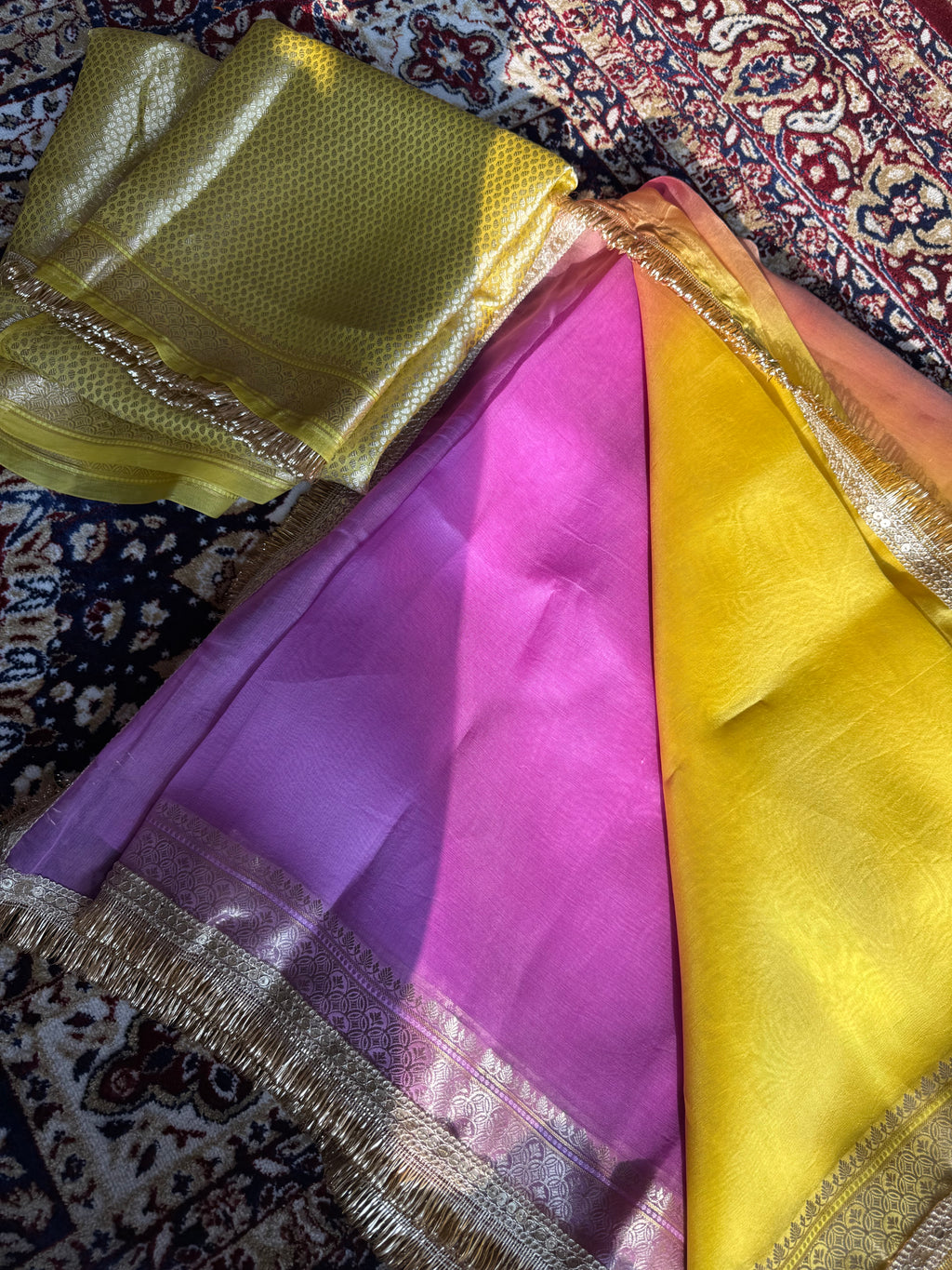 Chaandni — Pure Banarasi Organza Silk Saree in Ombré Shade