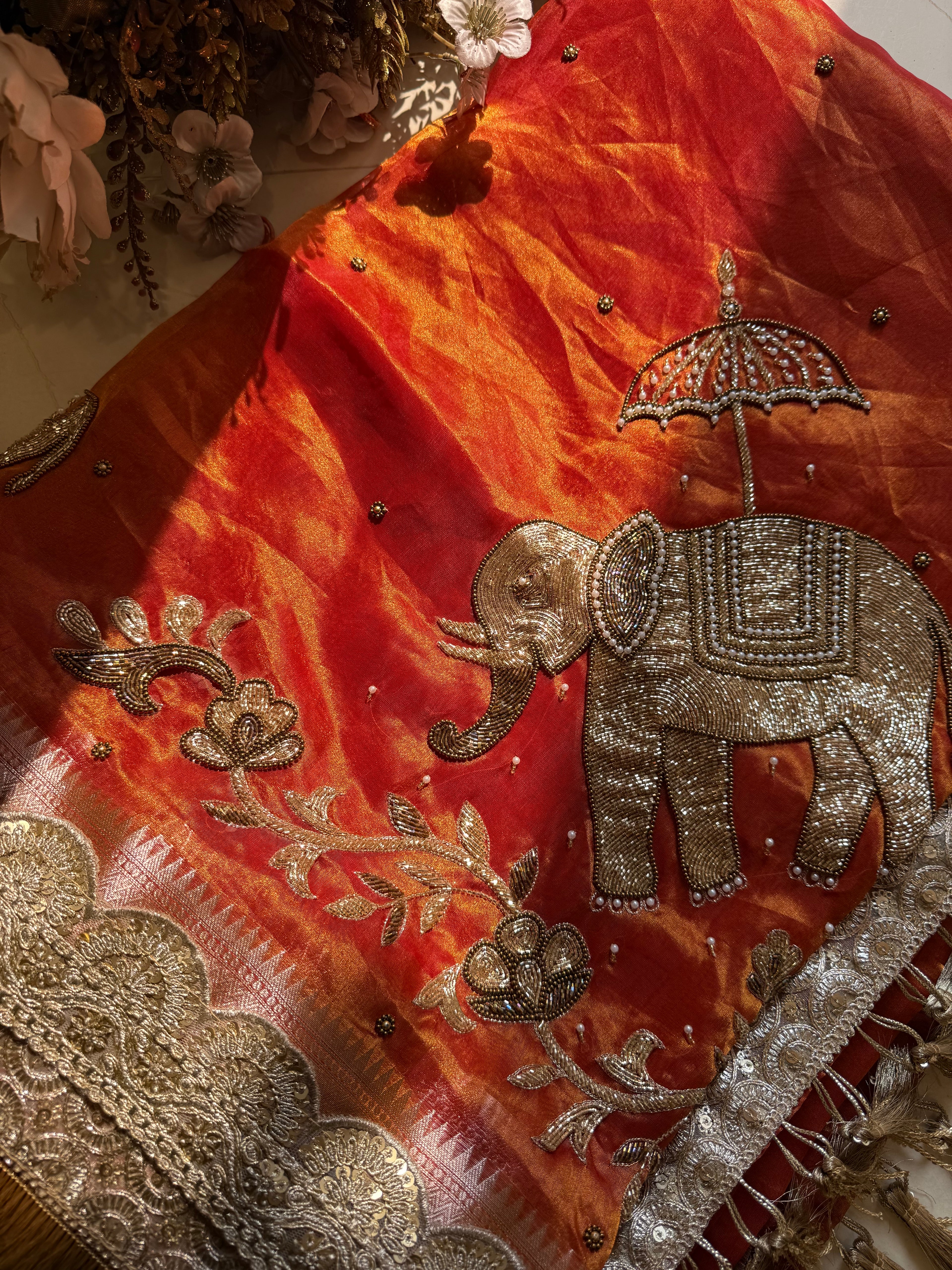 Roke Waali Sarees - Pure Tissue Silk Saree