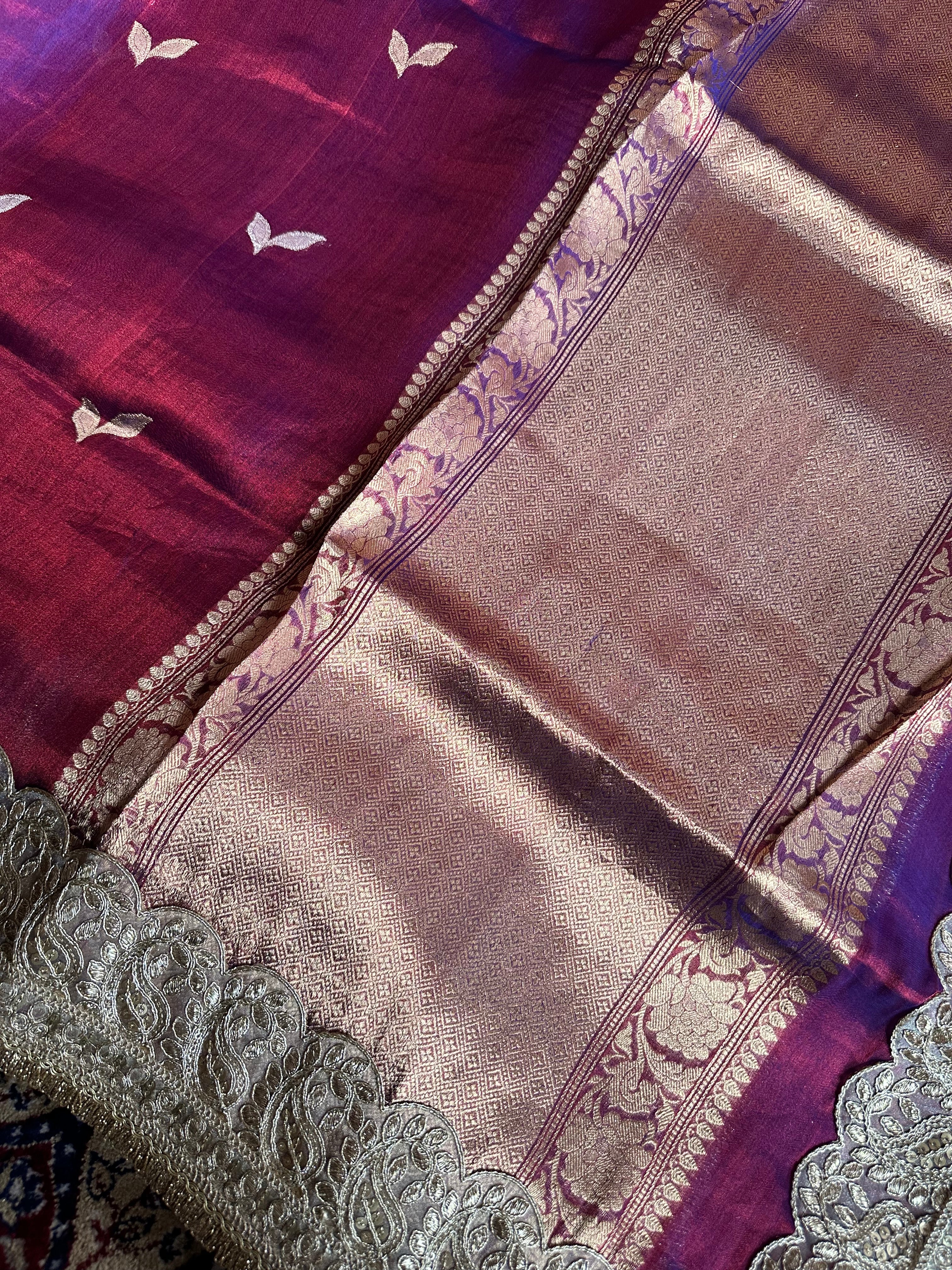 Pure Tissue Silk Saree With Kaduwa Booti