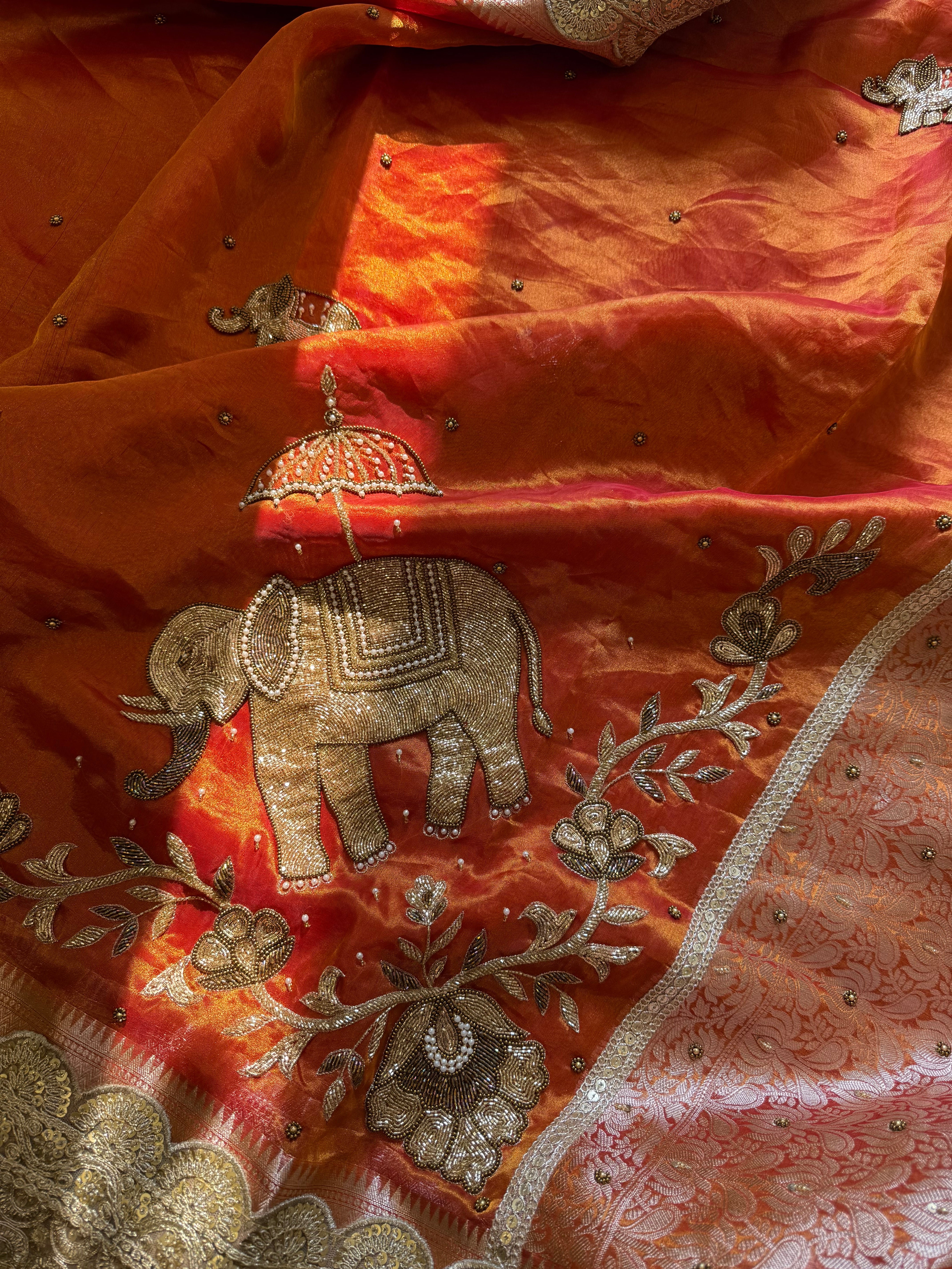 Roke Waali Sarees - Pure Tissue Silk Saree