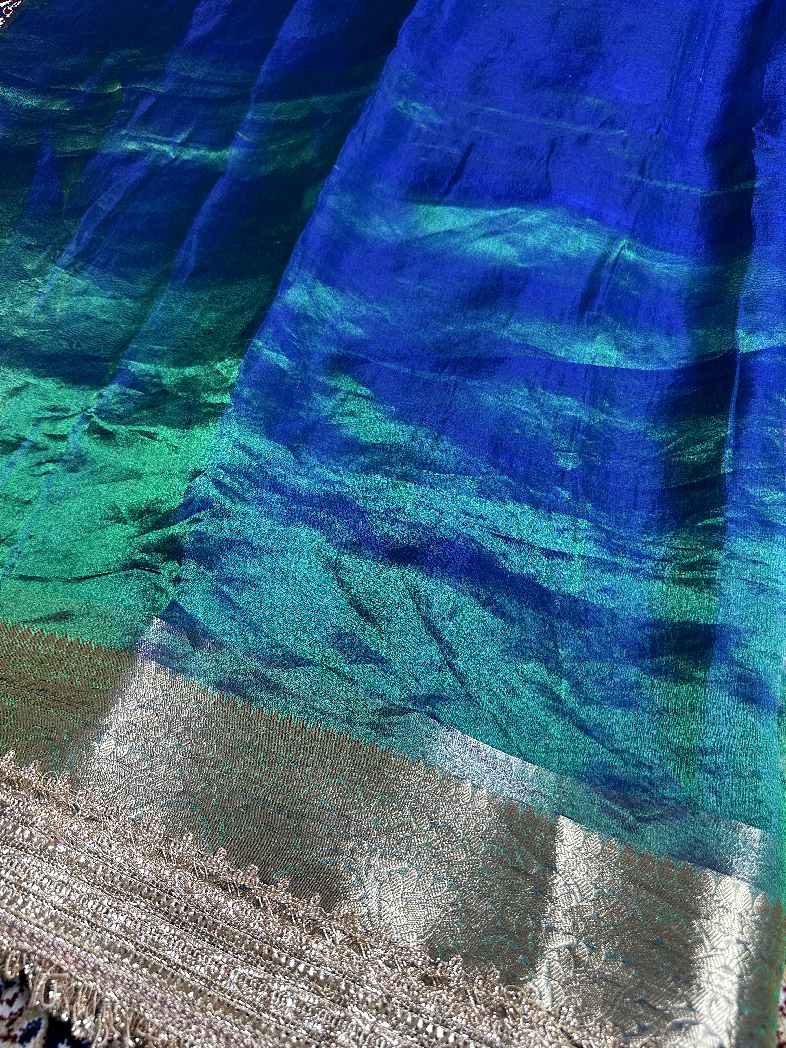 Mayuri Prabha Dhup Chaao Gulbahaar - Pure Tissue Silk Saree With Hand Embroidery