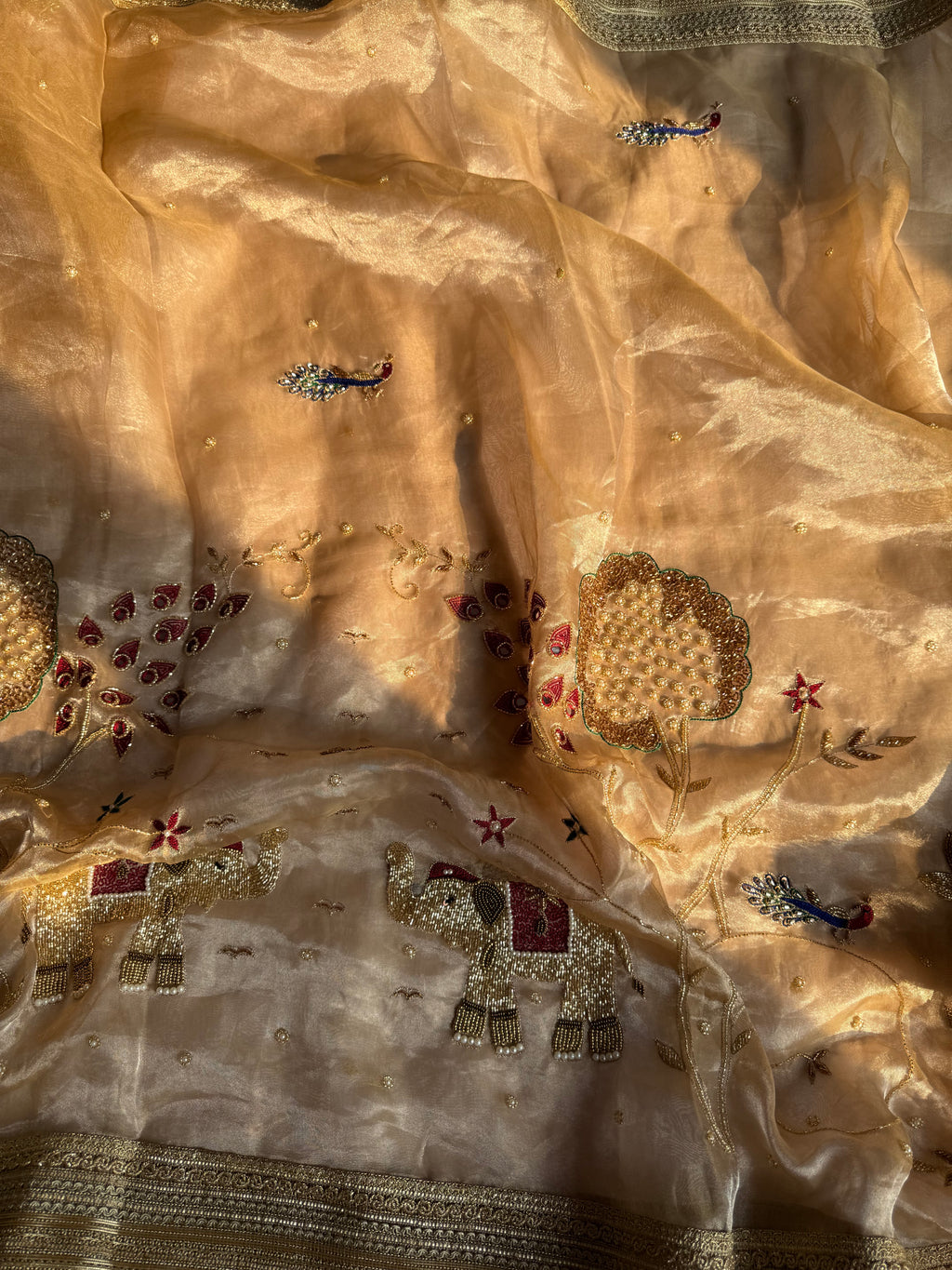 Paro Ki Saree - Pure Tissue Silk Saree With Hand Embroidery