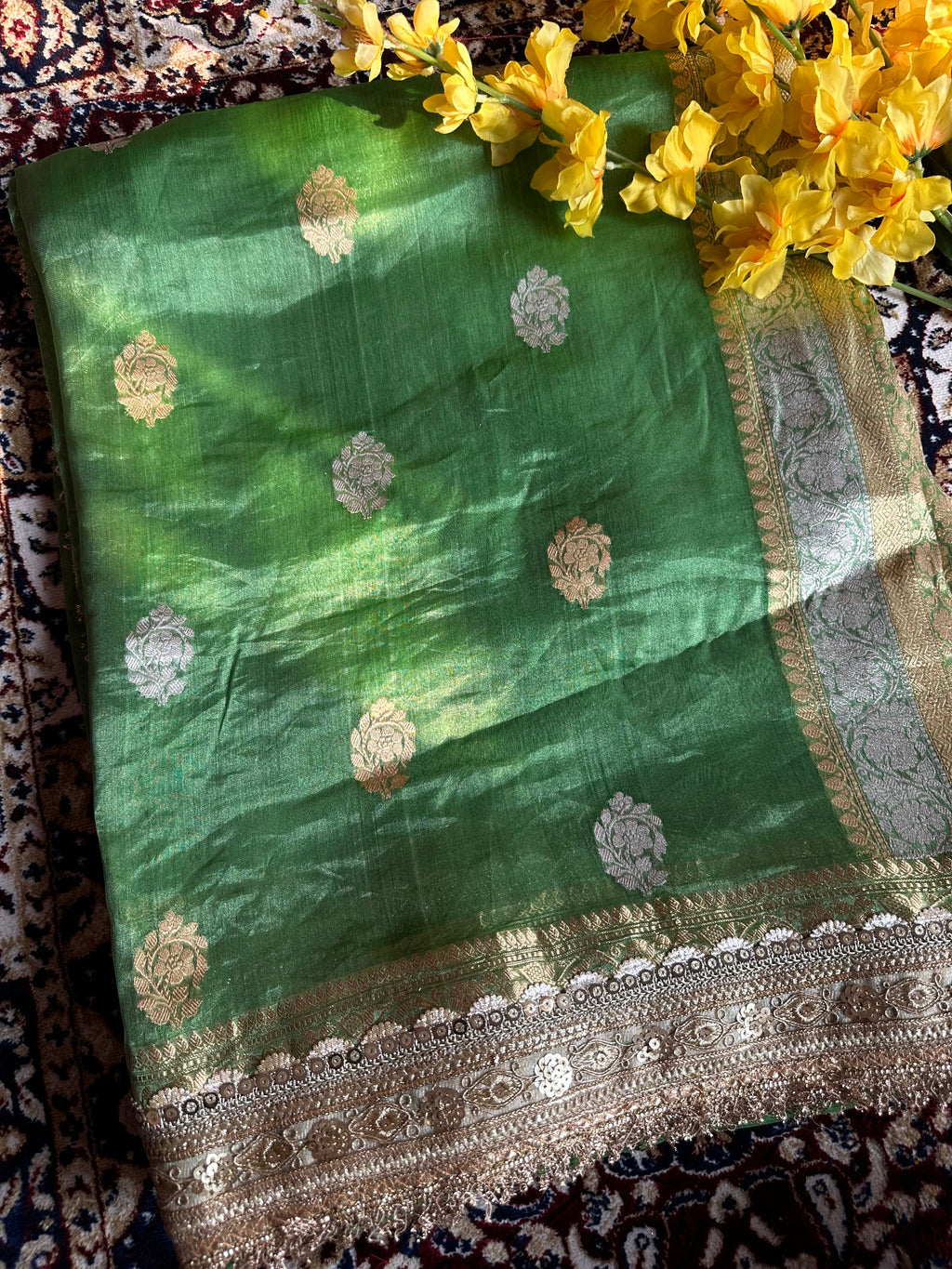 Pure Tissue Silk Saree With Kaduwa Booti