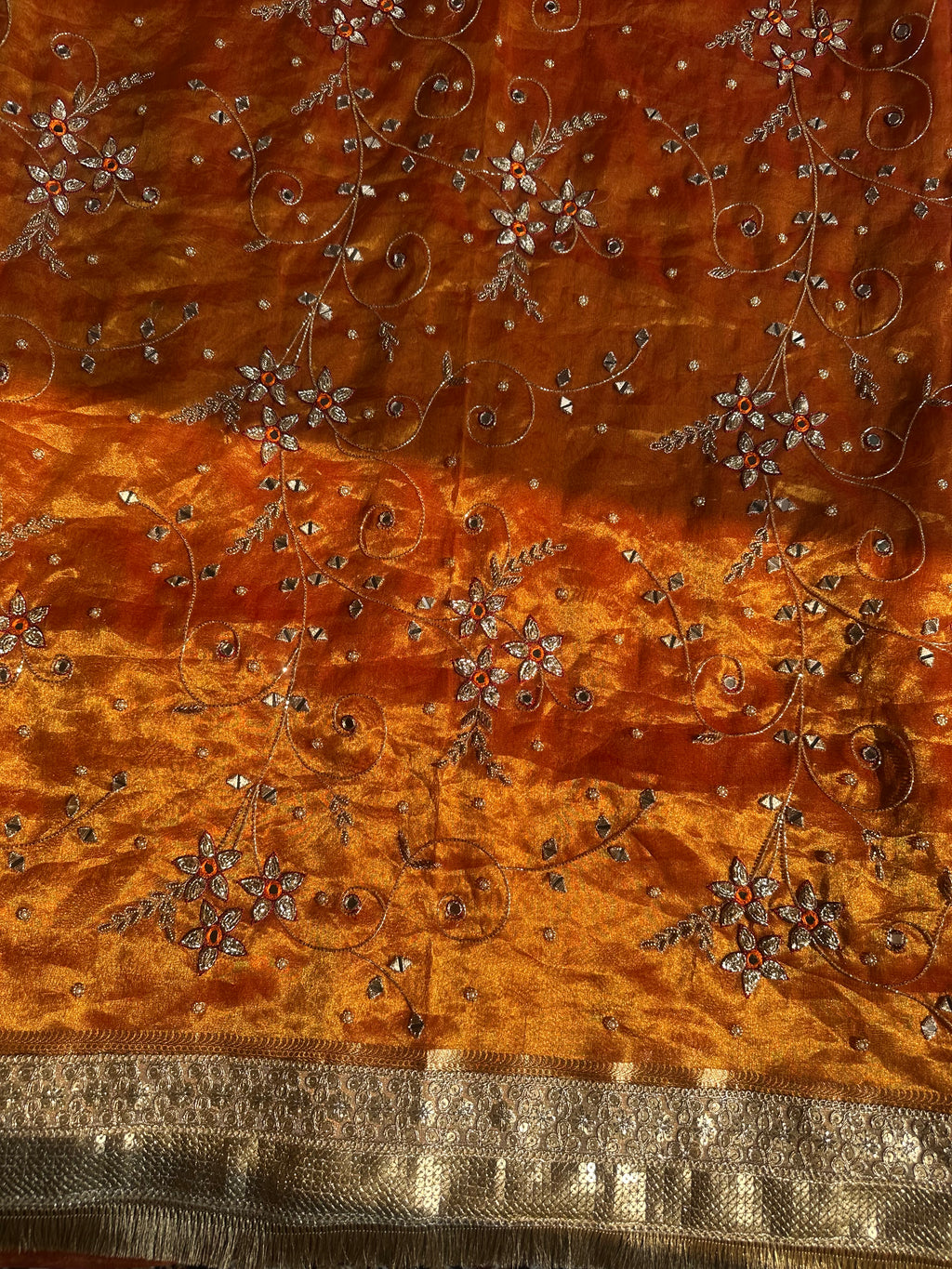 Sa’iba - Pure Tissue Silk Saree With Hand Embroidery