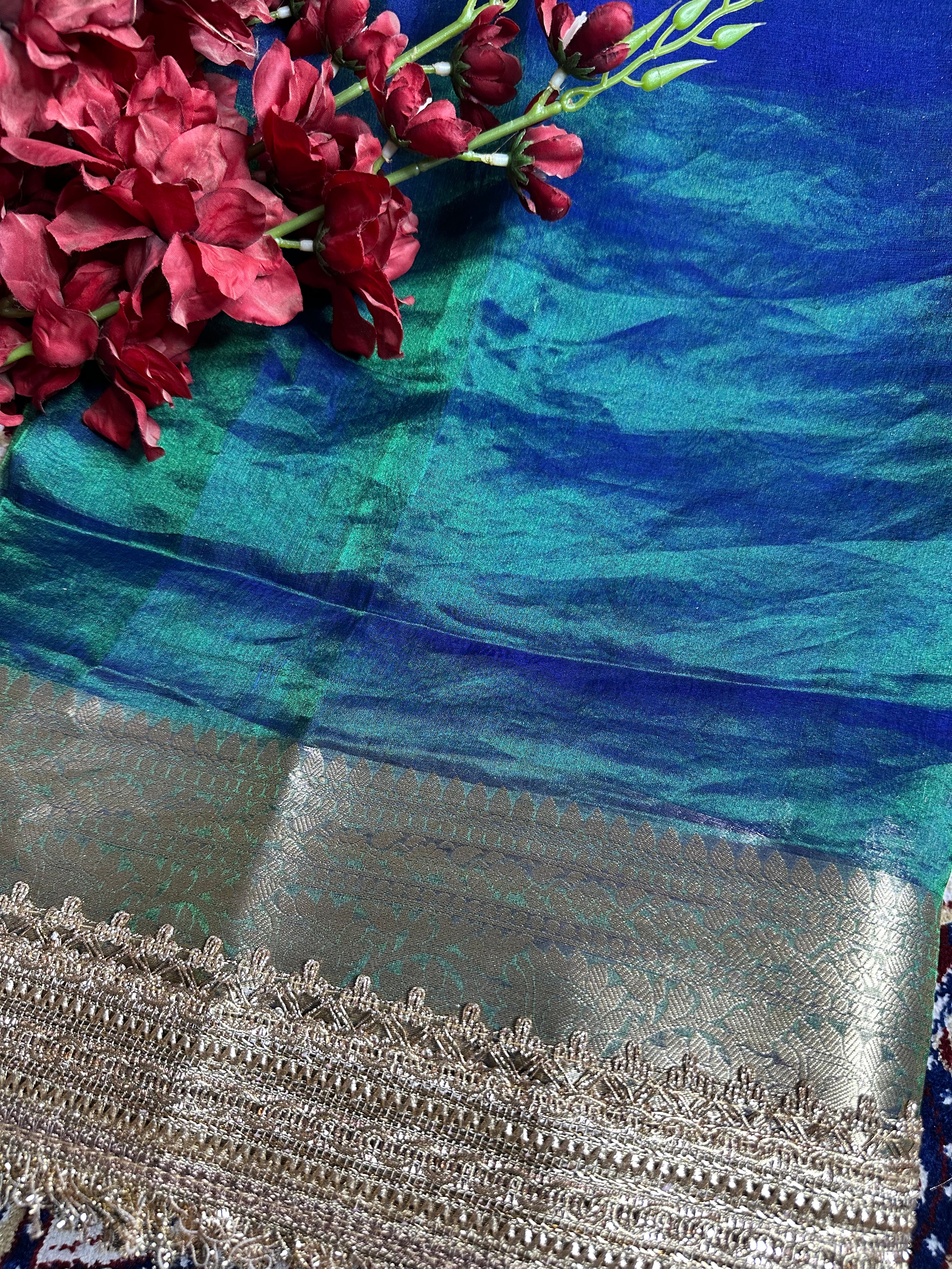Mayuri Prabha Dhup Chaao Gulbahaar - Pure Tissue Silk Saree With Hand Embroidery