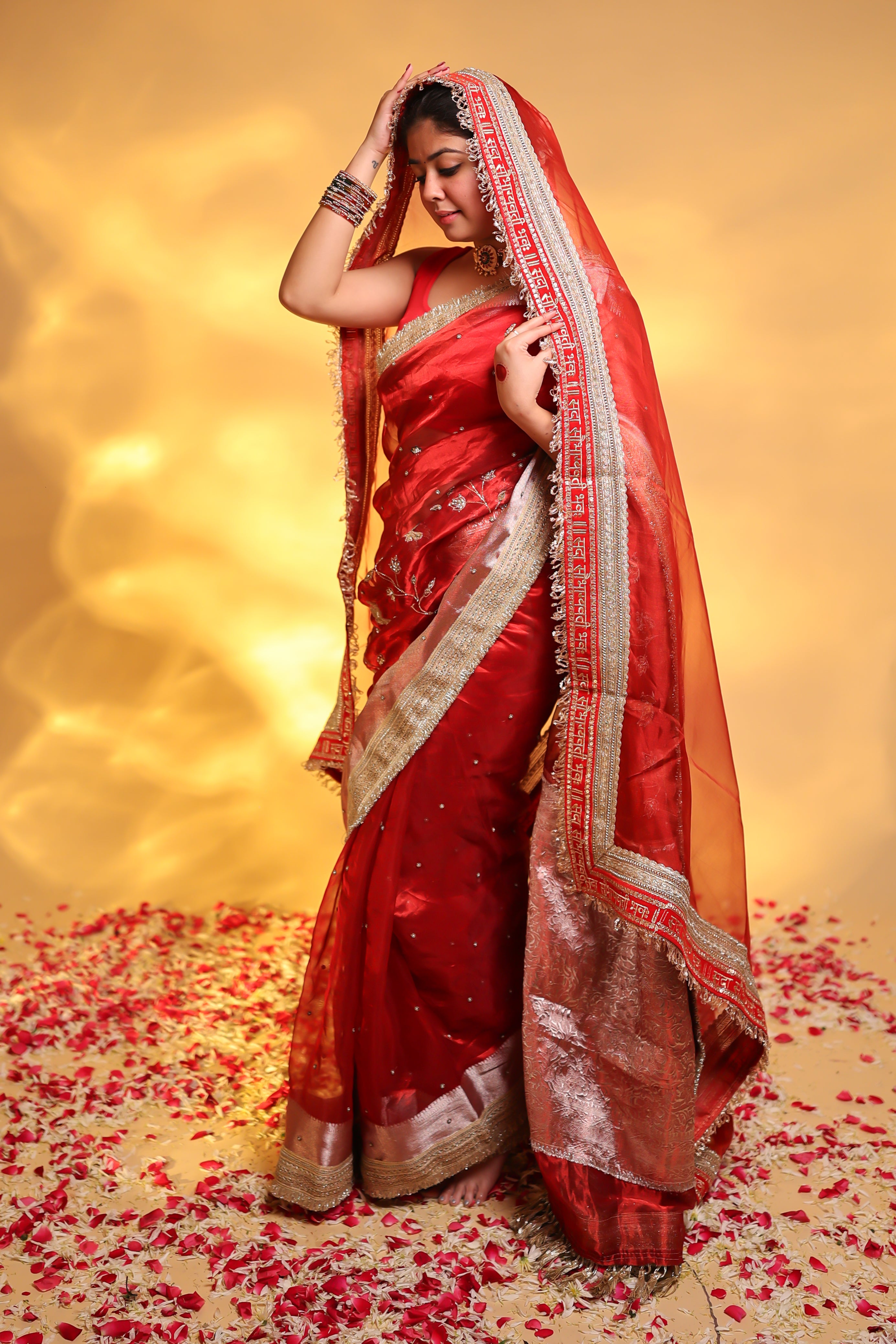 HUMSAFAR - Pure Tissue Silk Saree With Hand Embroidery