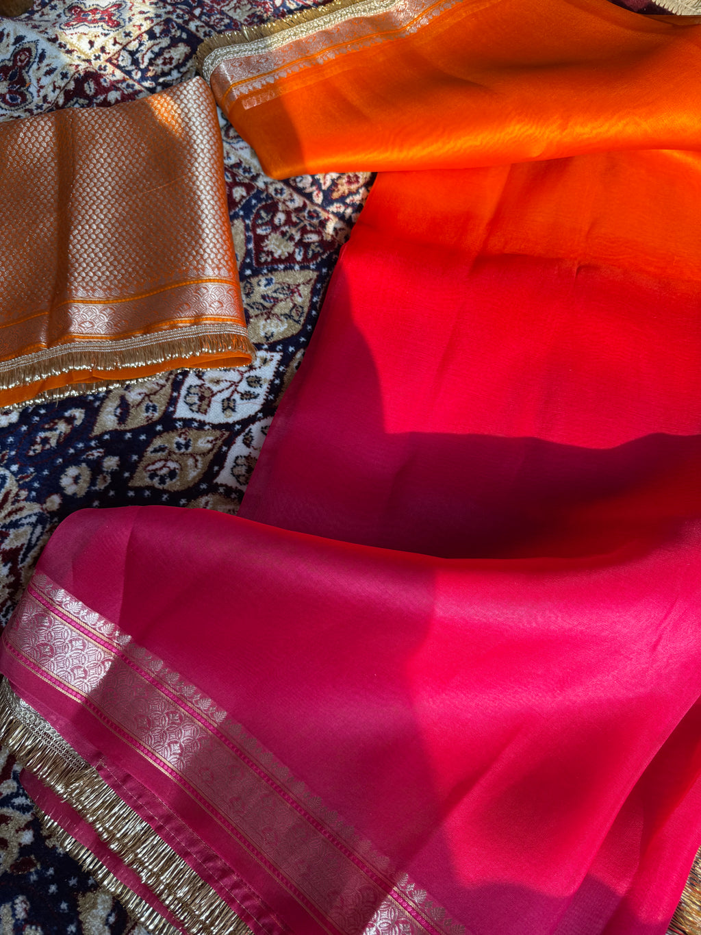Chaandni — Pure Banarasi Organza Silk Saree in Ombré Shade
