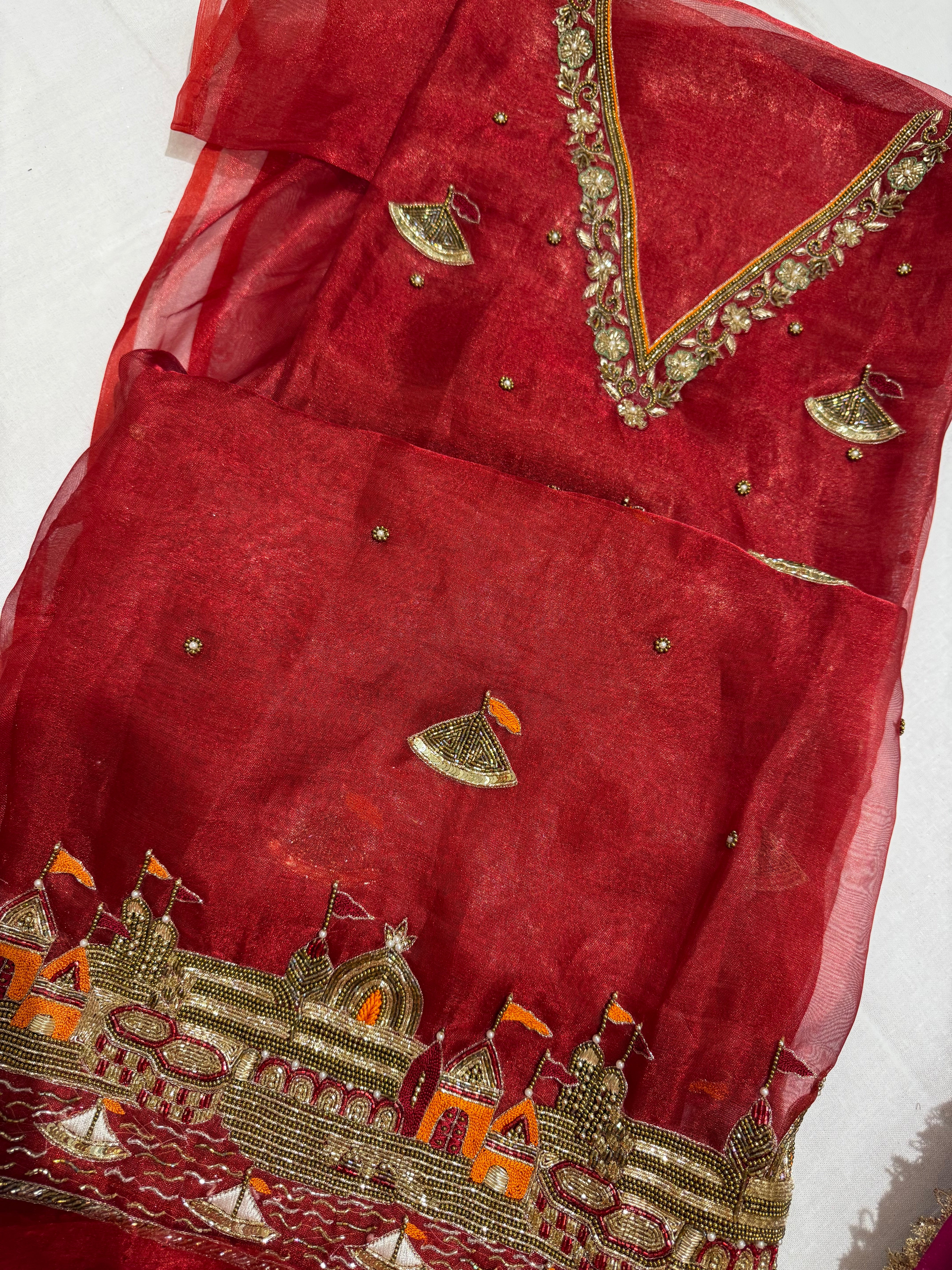 Banarasi Ghat Goes Sindoori Suit Set