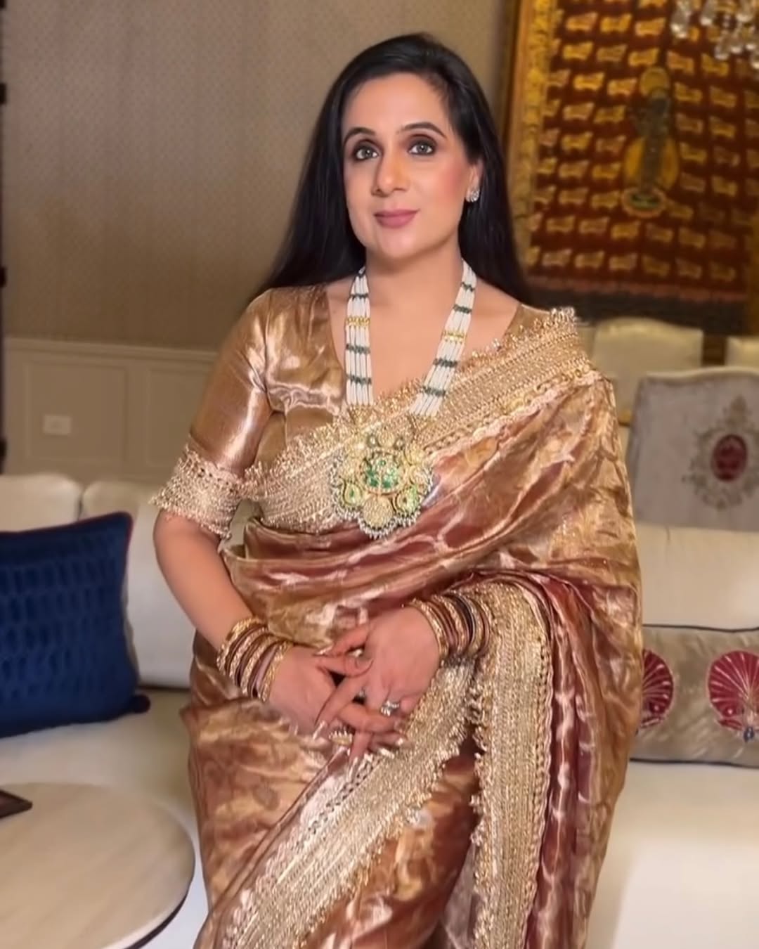 Parul Garg Special - Pure Jangla Tissue Silk Saree