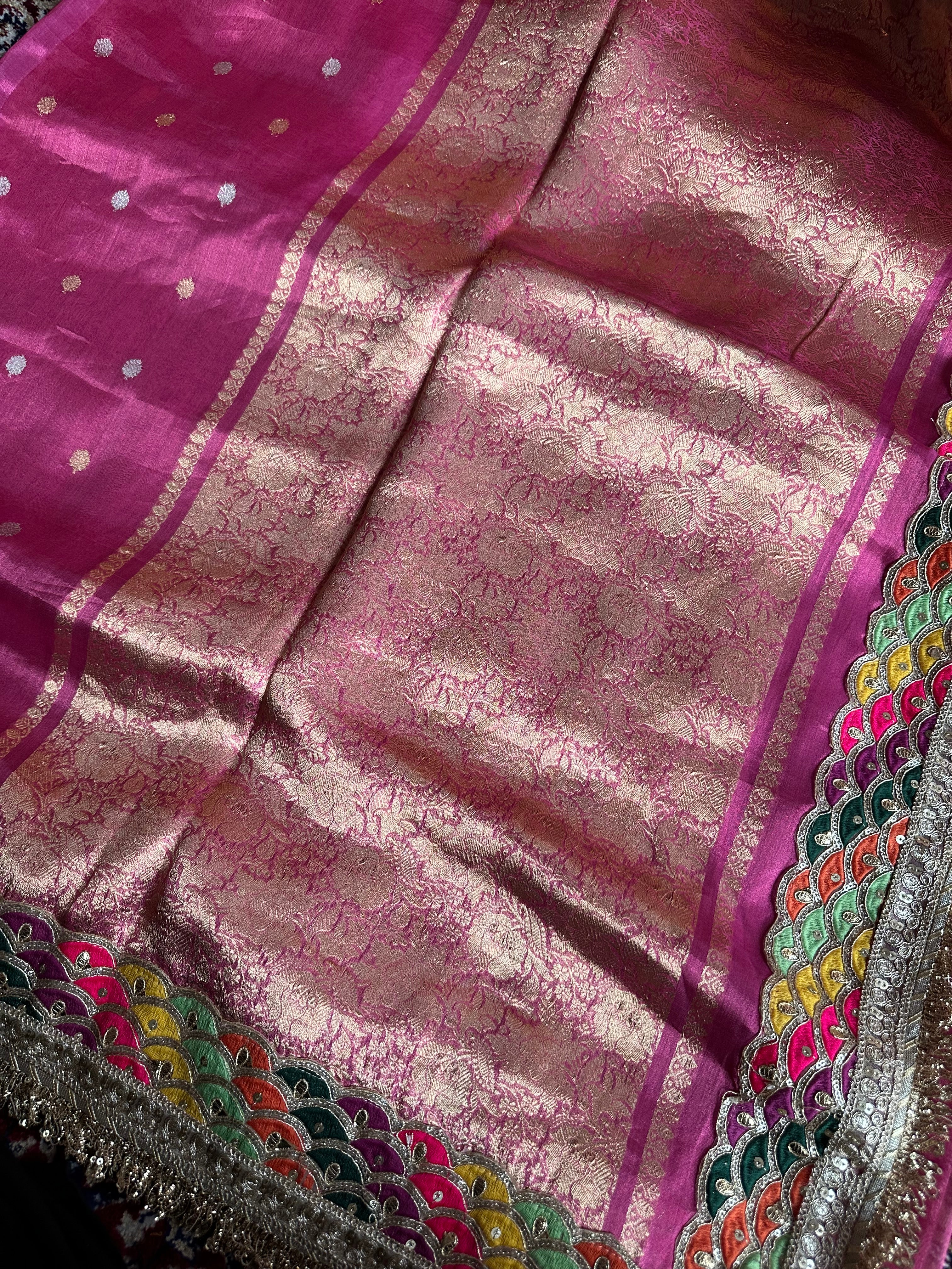 Pure Tissue Silk Saree With Kaduwa Booti