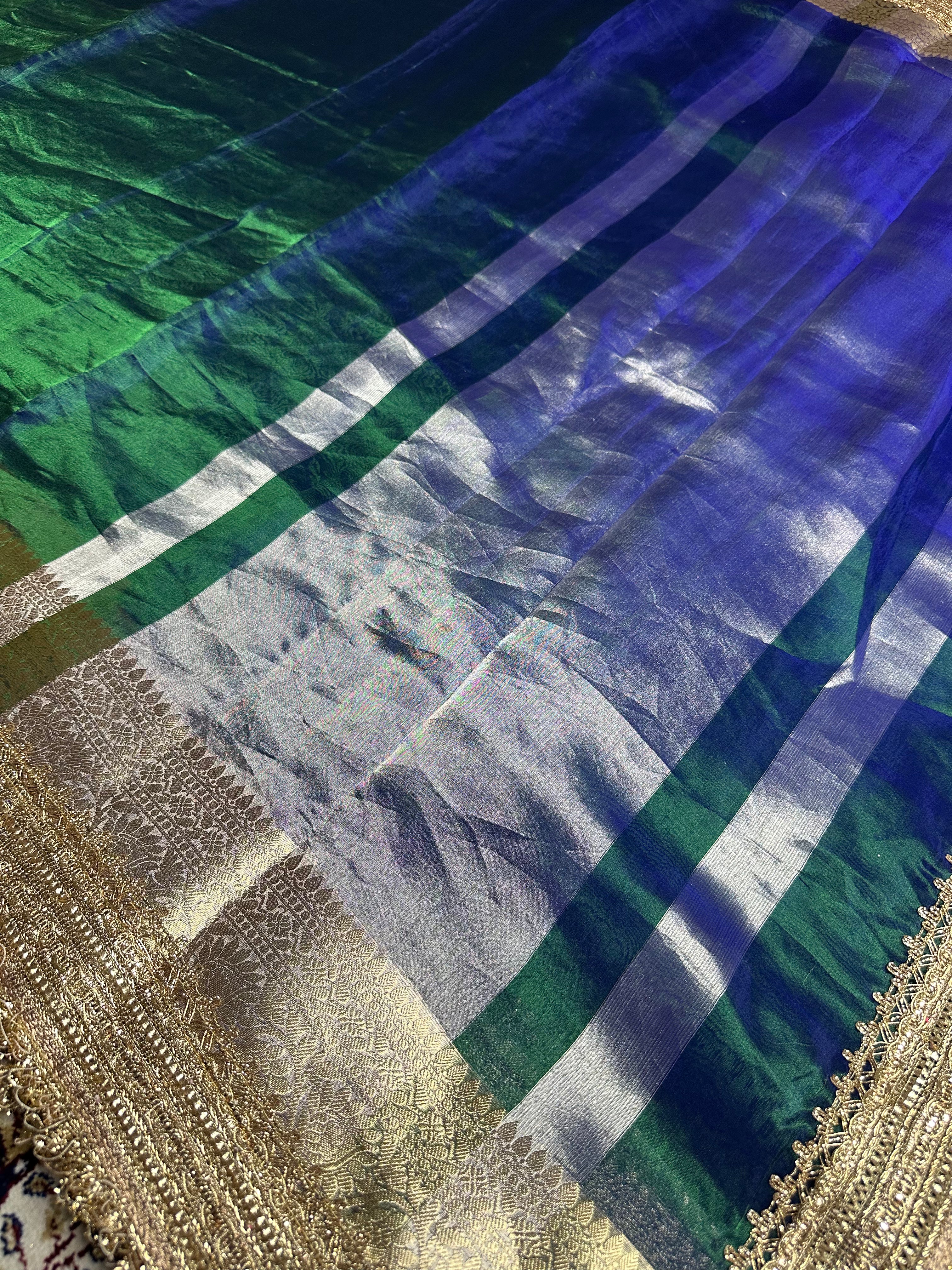 Mayuri Prabha Dhup Chaao Gulbahaar - Pure Tissue Silk Saree With Hand Embroidery