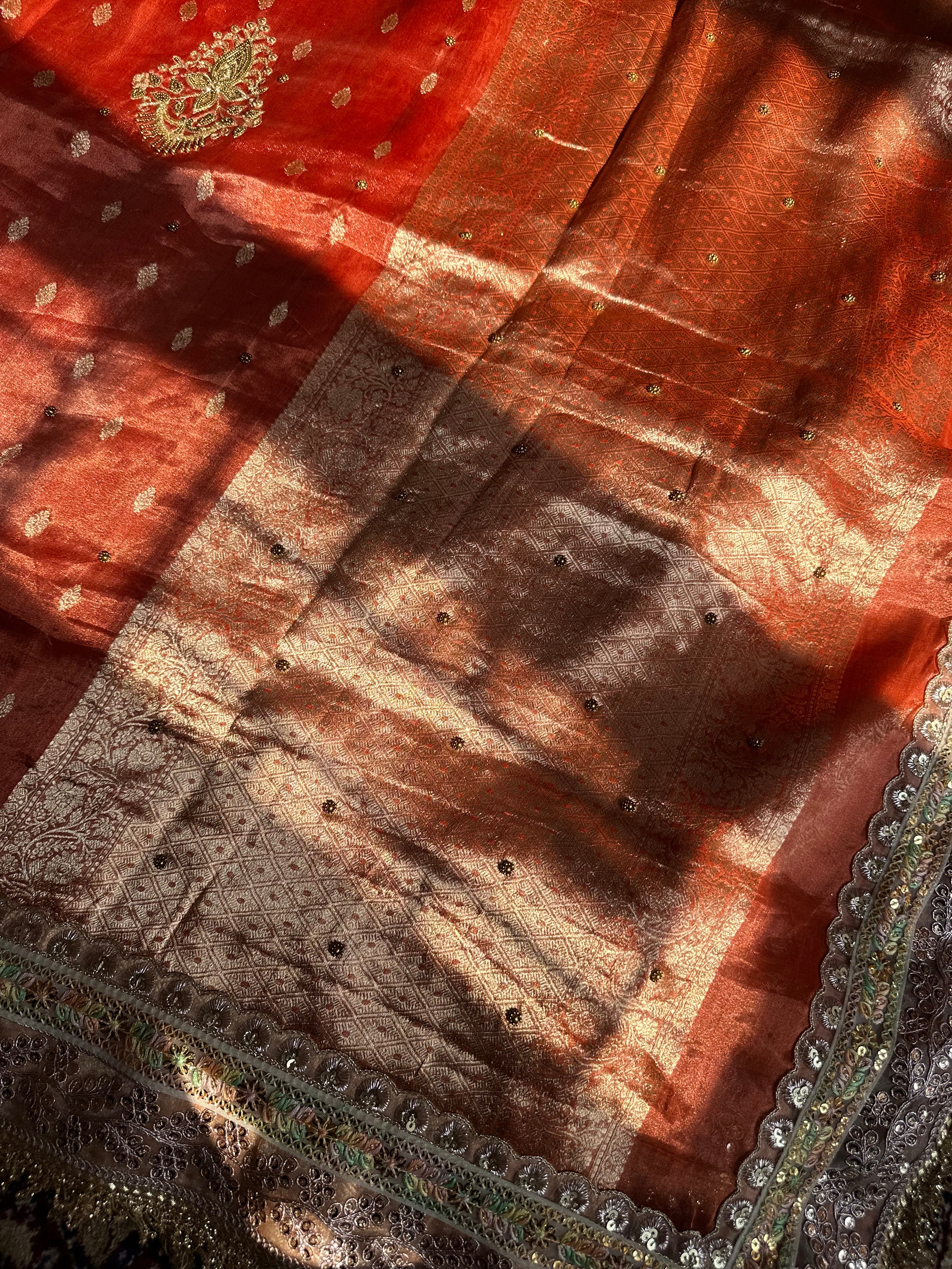 Pure Tissue Silk Saree With Kaduwa Booti