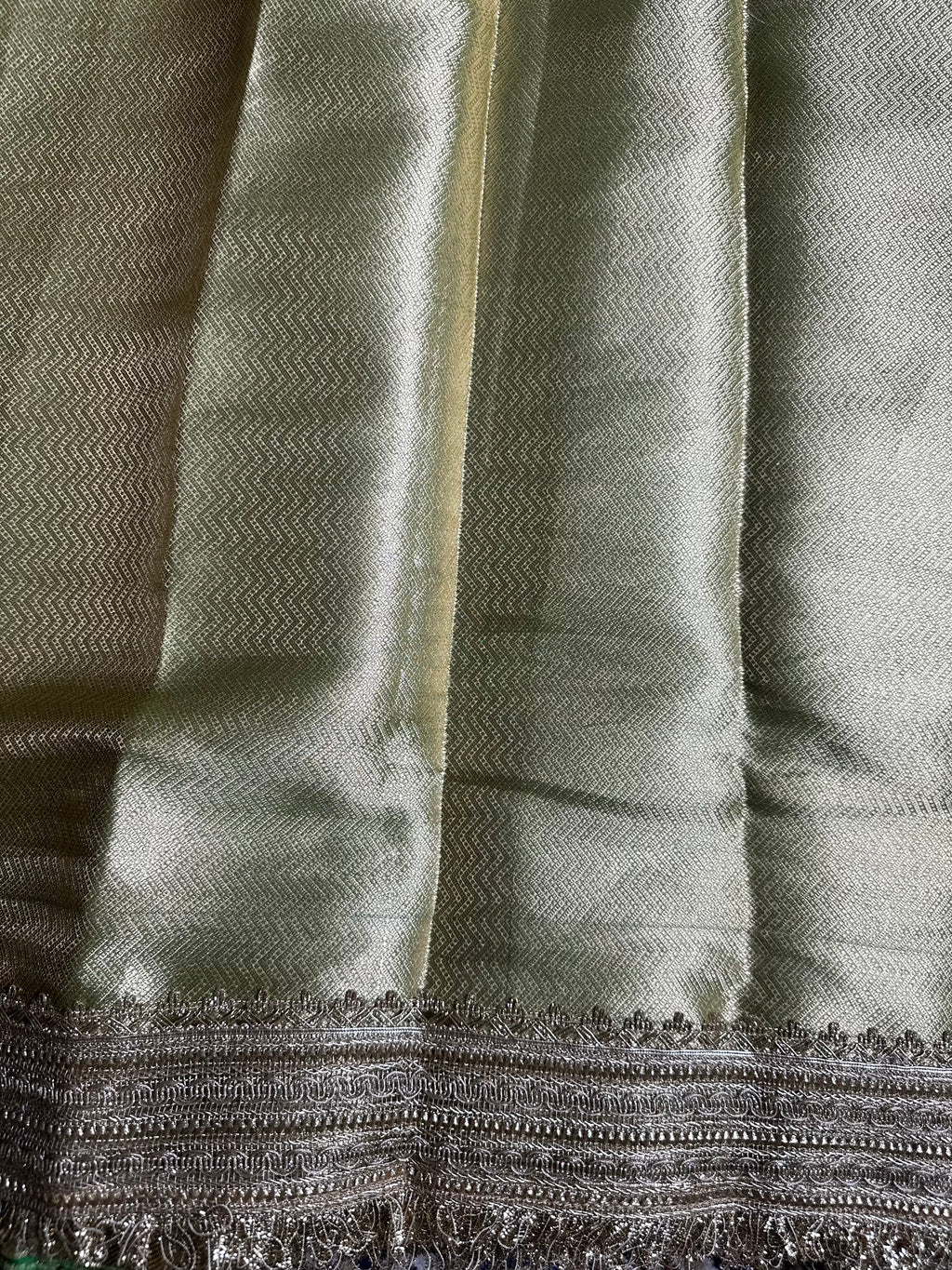 Gulbahaar - Pure Tissue Silk Saree With Hand Embroidery