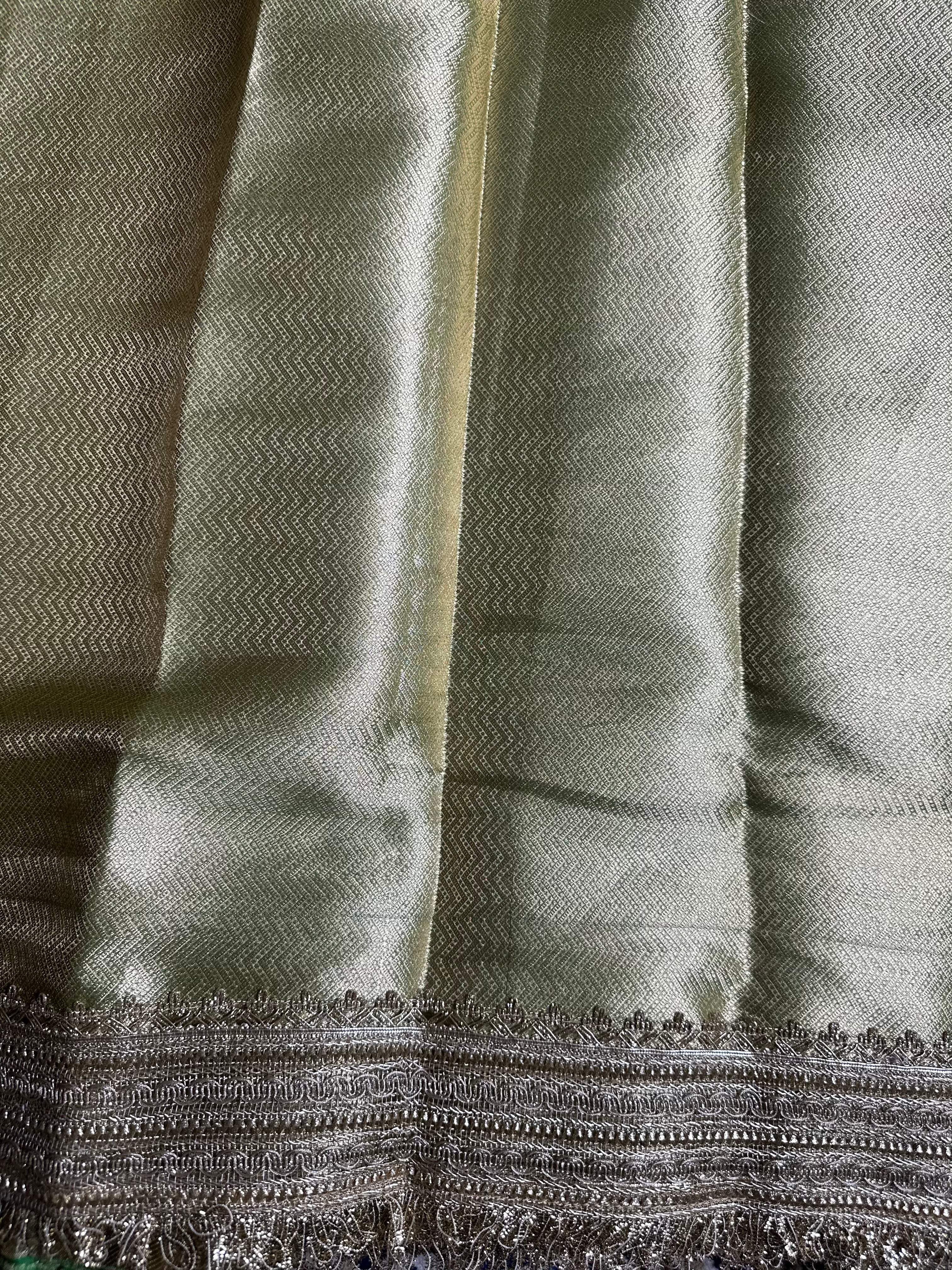 Gulbahaar - Pure Tissue Silk Saree With Hand Embroidery