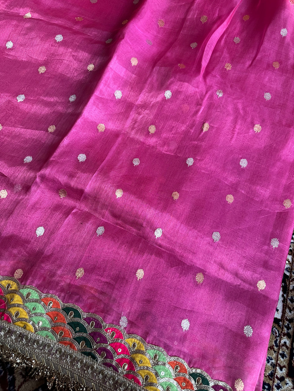 Pure Tissue Silk Saree With Kaduwa Booti