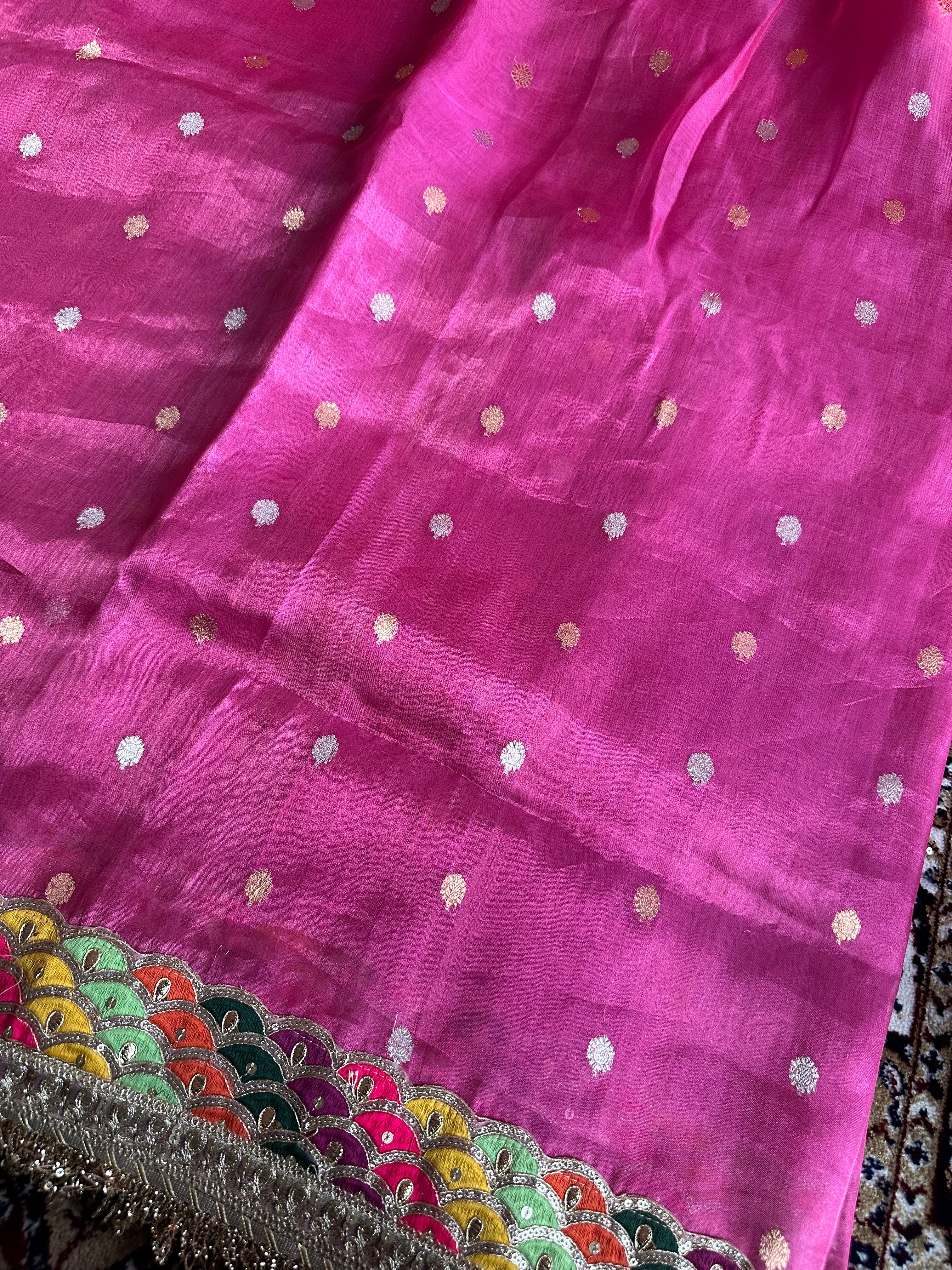 Pure Tissue Silk Saree With Kaduwa Booti