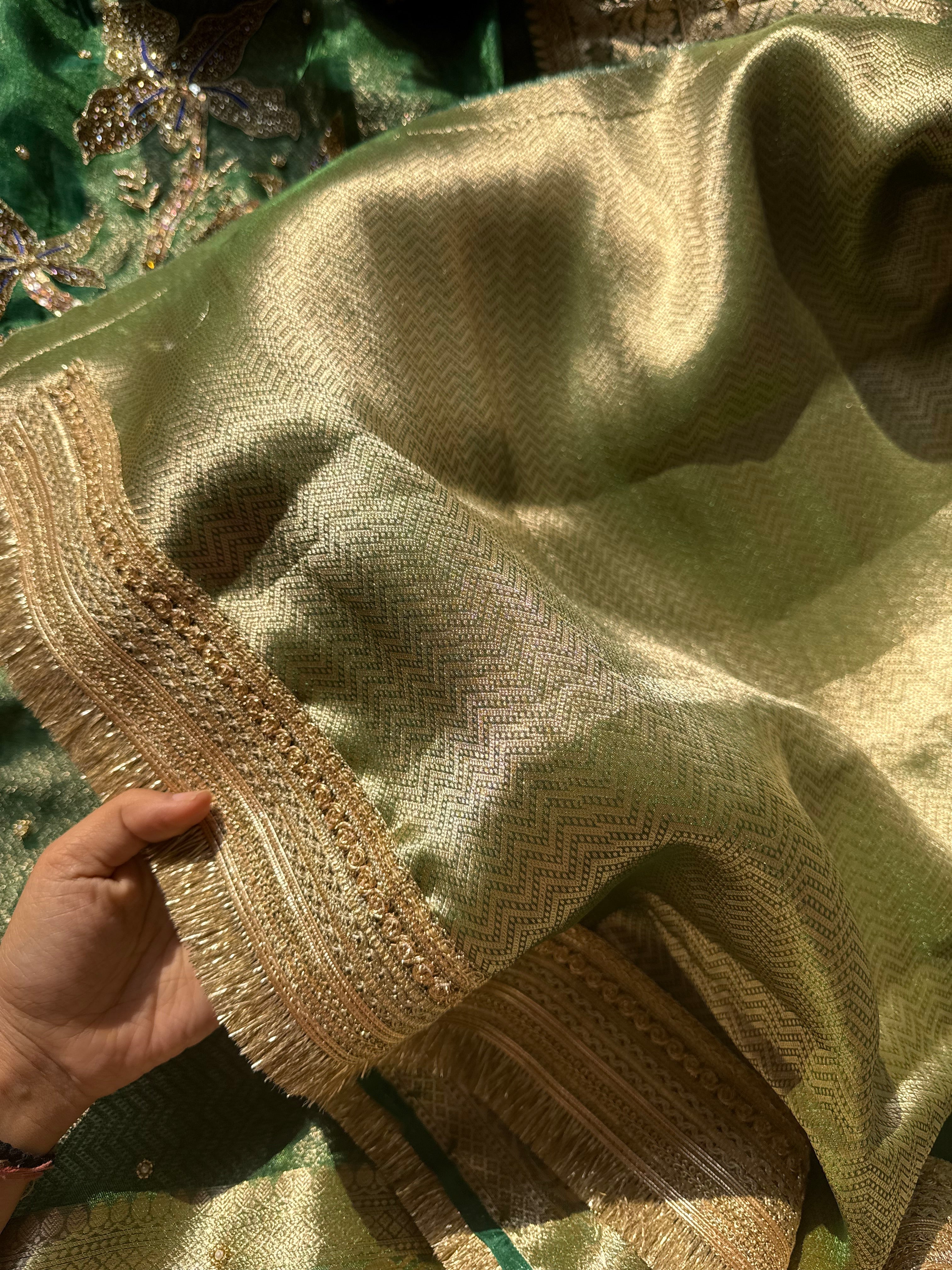 Shikargah - Pure Tissue Silk Saree