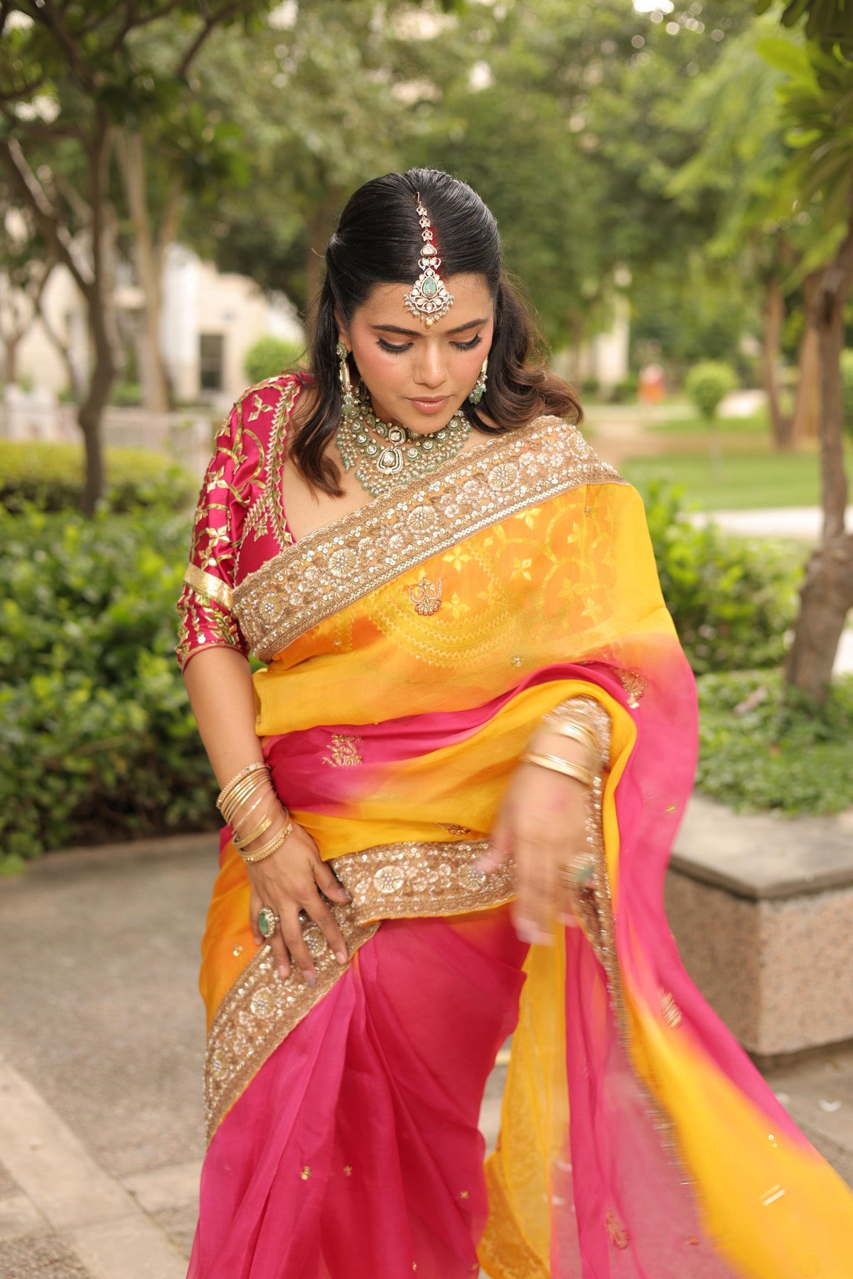Madhubala - Sitara Aangi Saree Set