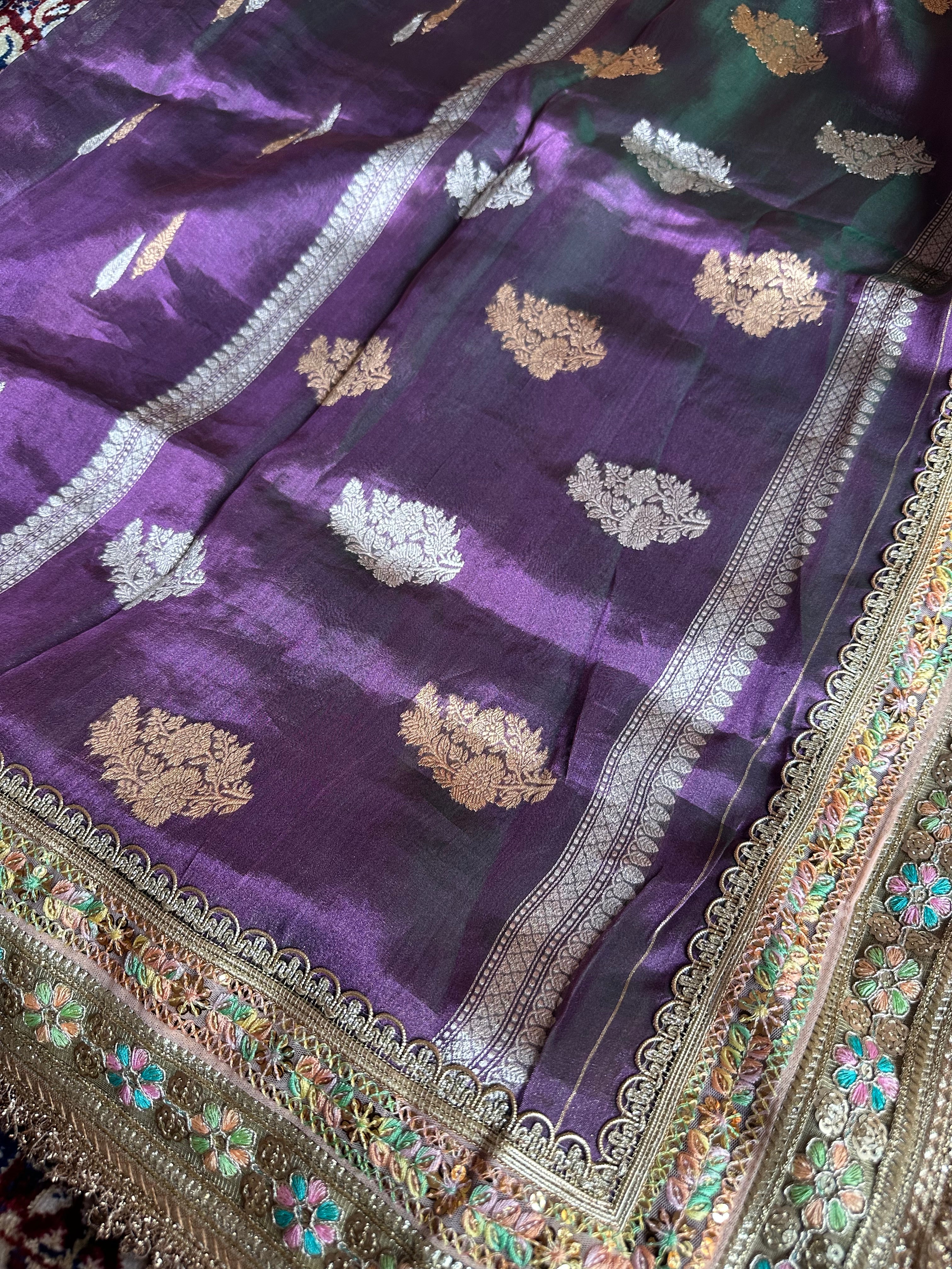 Pure Tissue Silk Saree With Kaduwa Booti