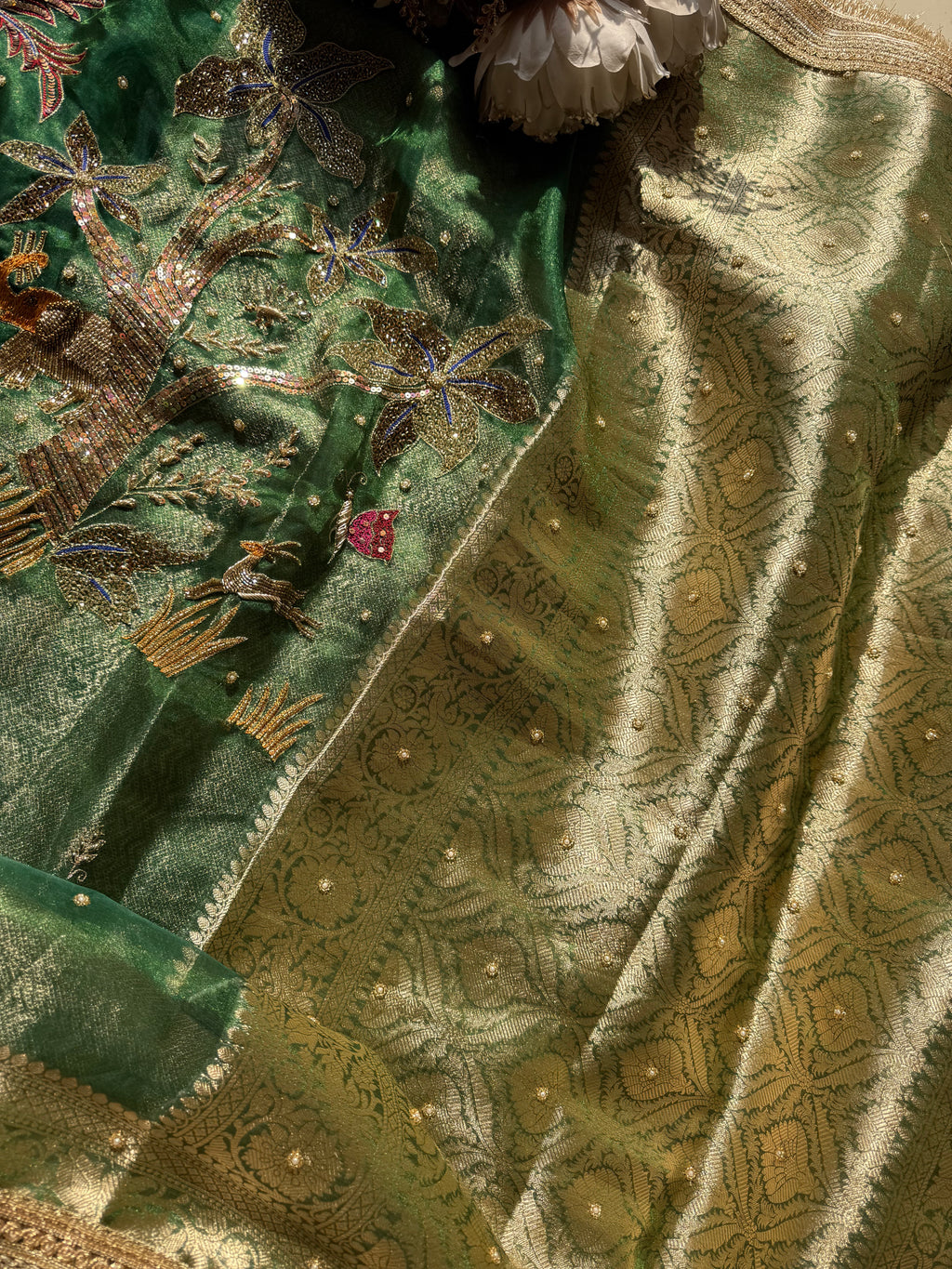 Shikargah - Pure Tissue Silk Saree