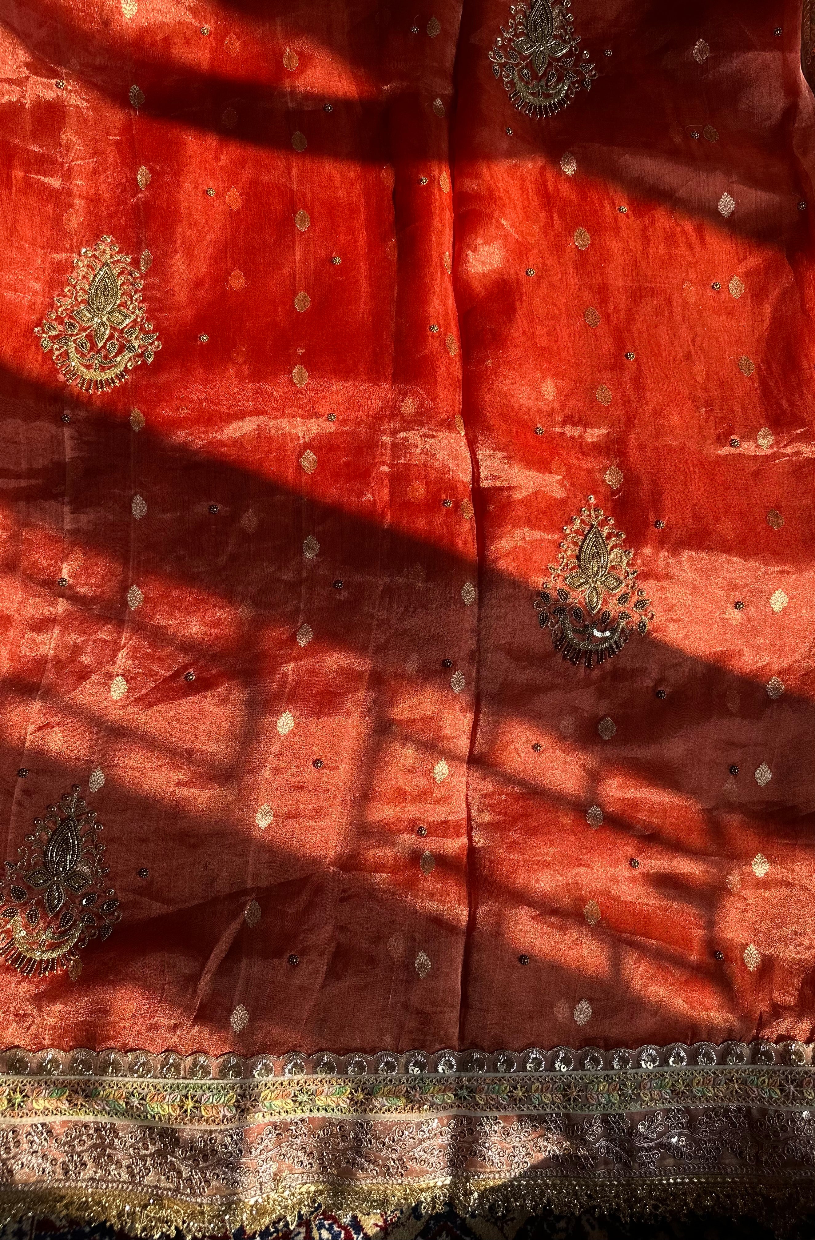 Pure Tissue Silk Saree With Kaduwa Booti