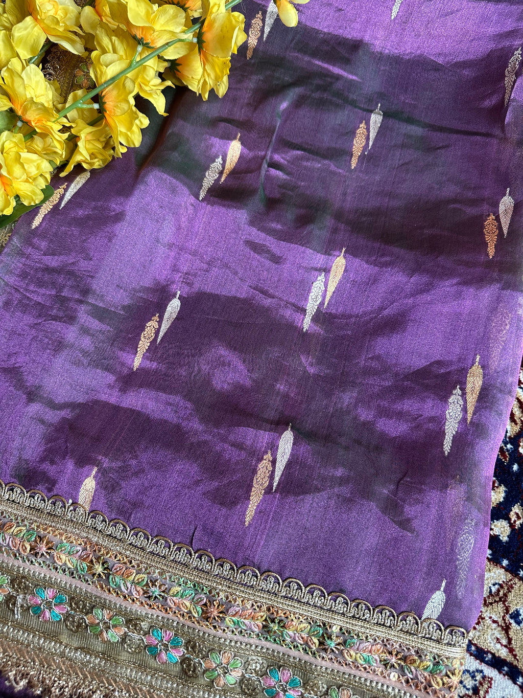 Pure Tissue Silk Saree With Kaduwa Booti