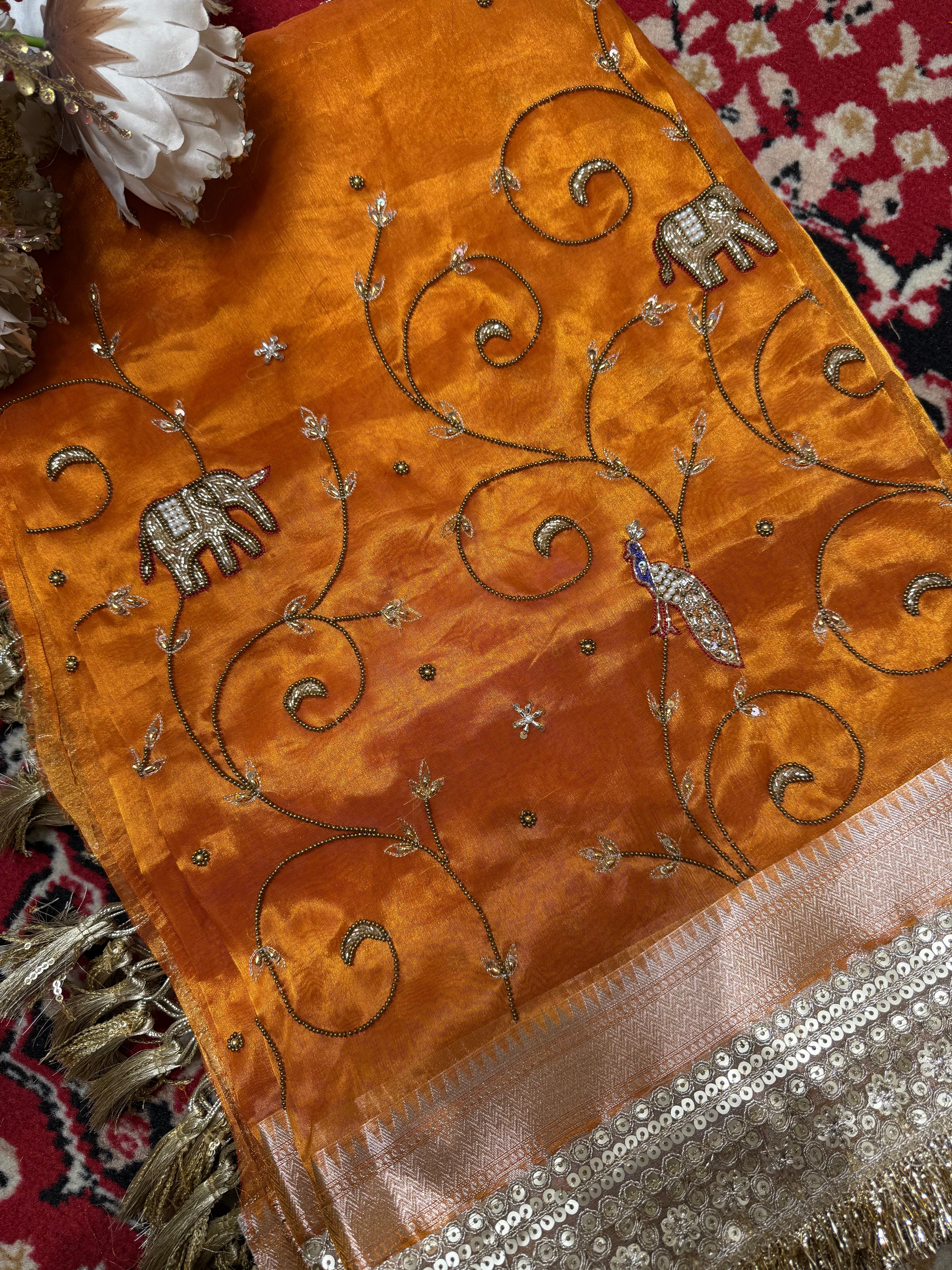 Sagan Waali Saree - Pure Tissue Silk Saree