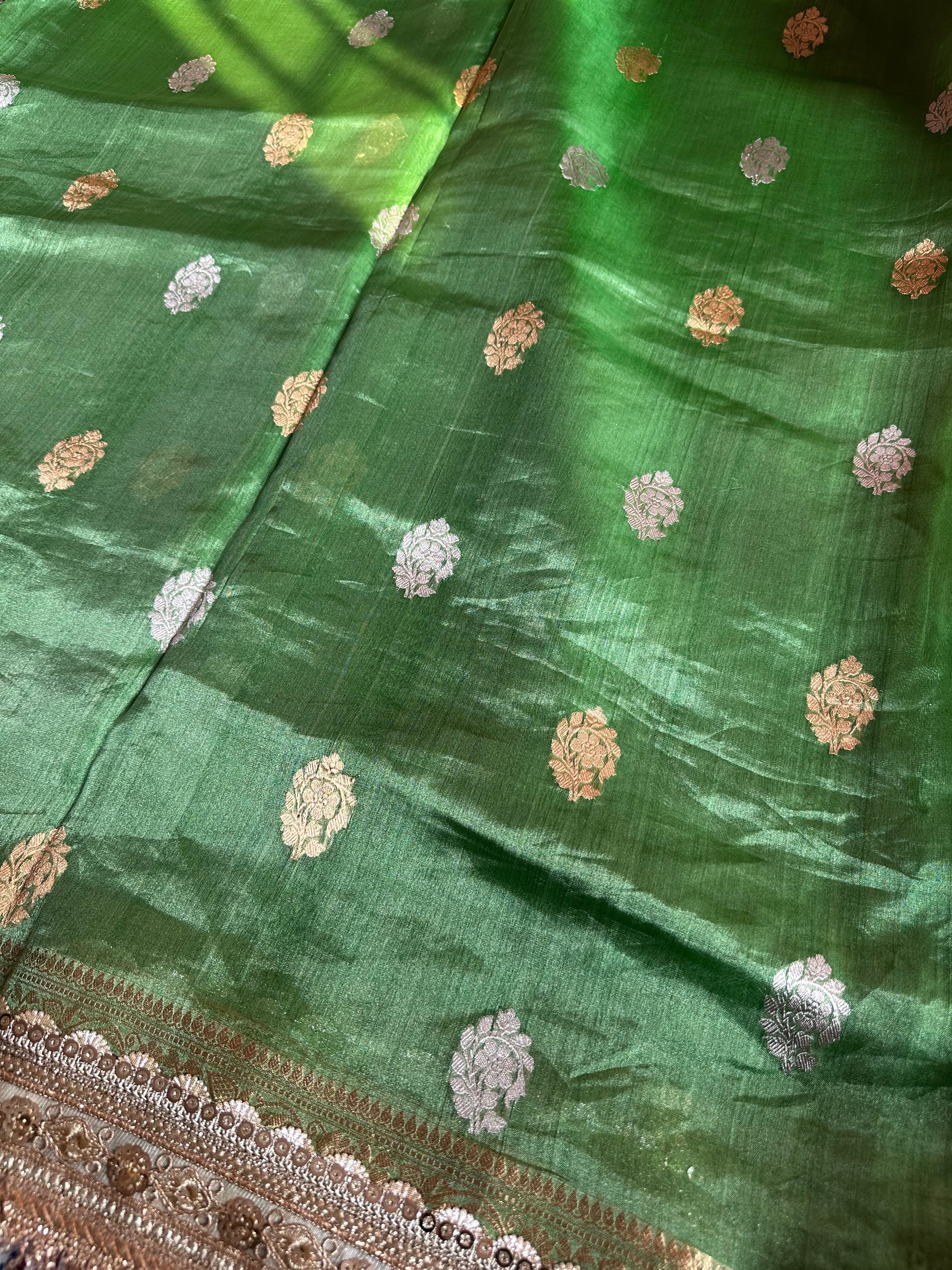 Pure Tissue Silk Saree With Kaduwa Booti