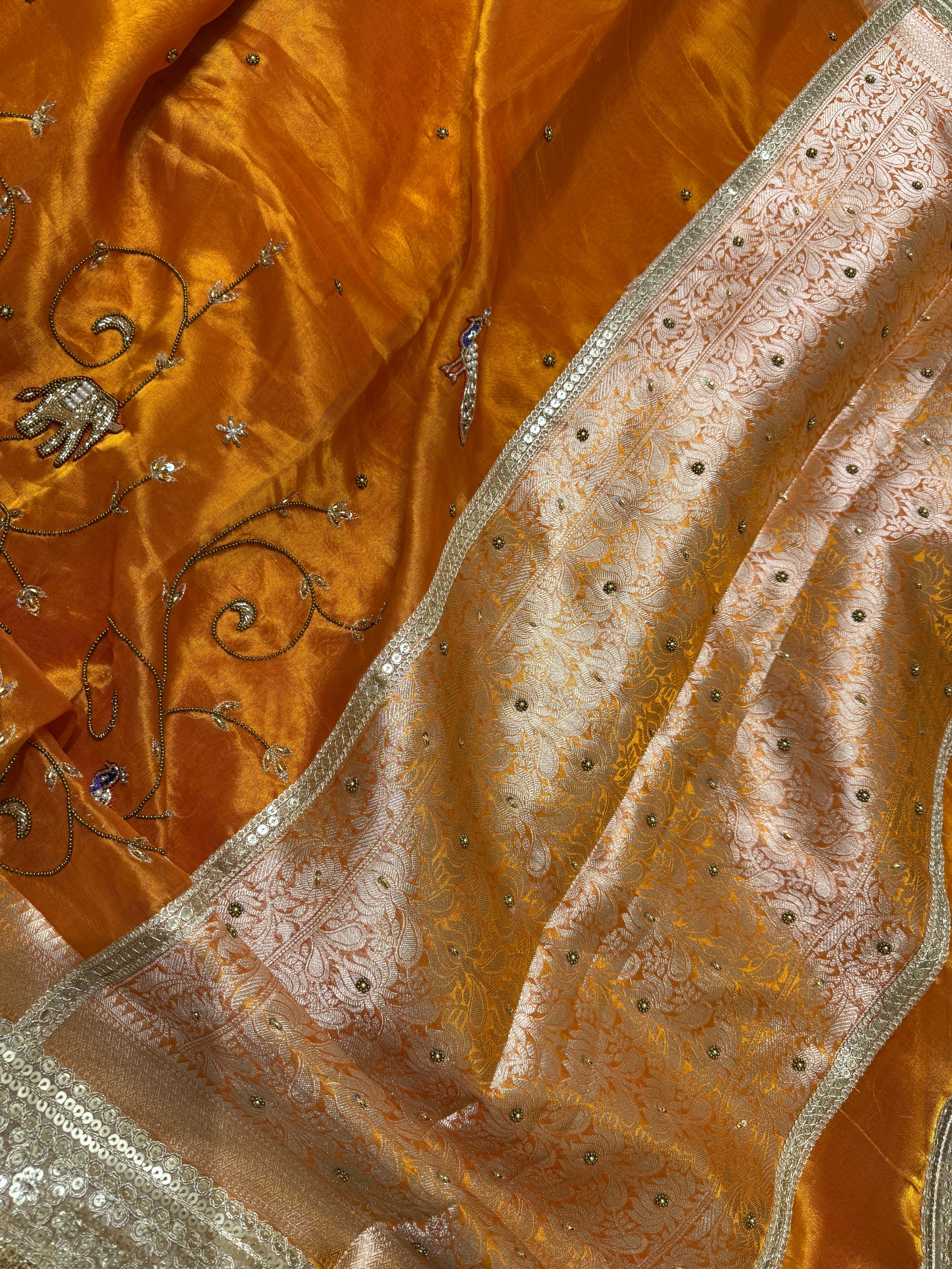 Sagan Waali Saree - Pure Tissue Silk Saree